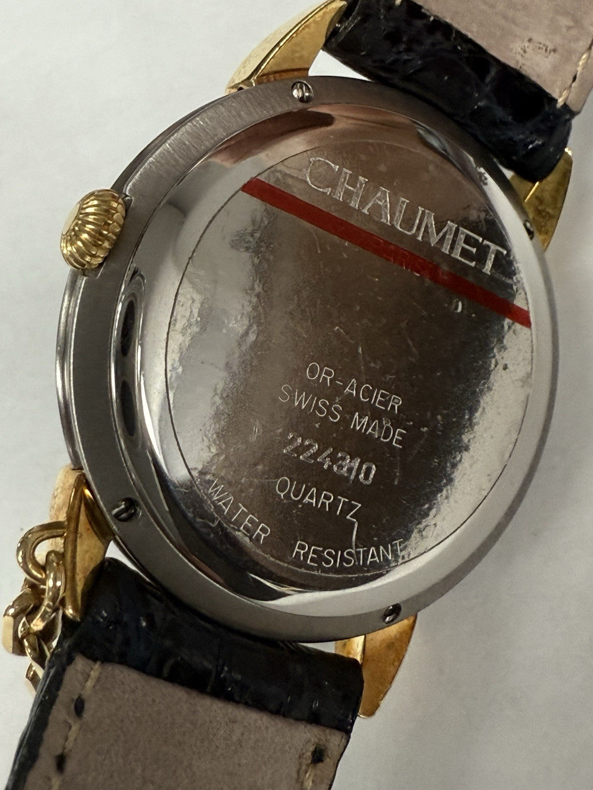 CHAUMET Paris 18k Gold & Stainless Steel Griffith 32mm Quartz Watch 9 Inch Size