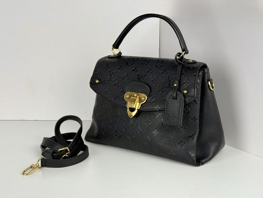 Louis Vuitton Black Monogram Empreinte Leather Georges BB Bag