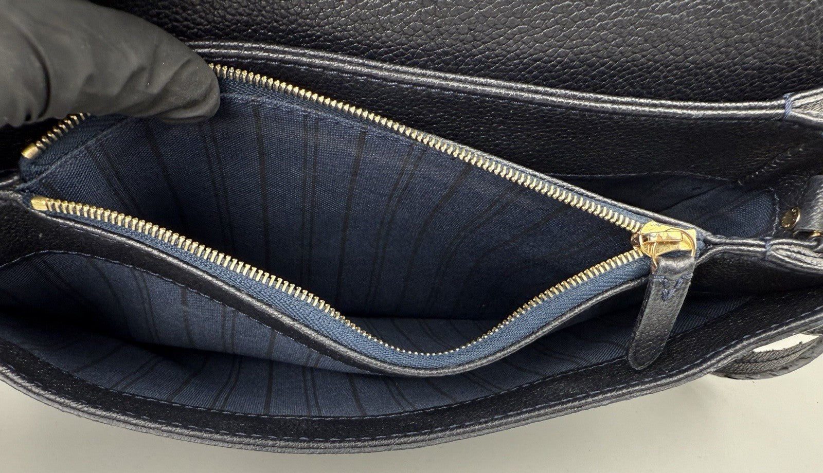Louis Vuitton Empreinte Fascinante Blue Leather Shoulder Bag
