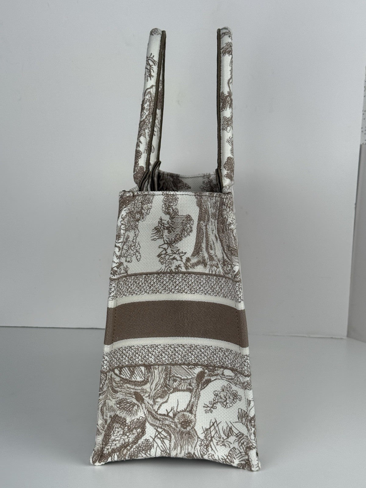 Dior Book Toile De Jouy Tote Small White/Beige Canvas