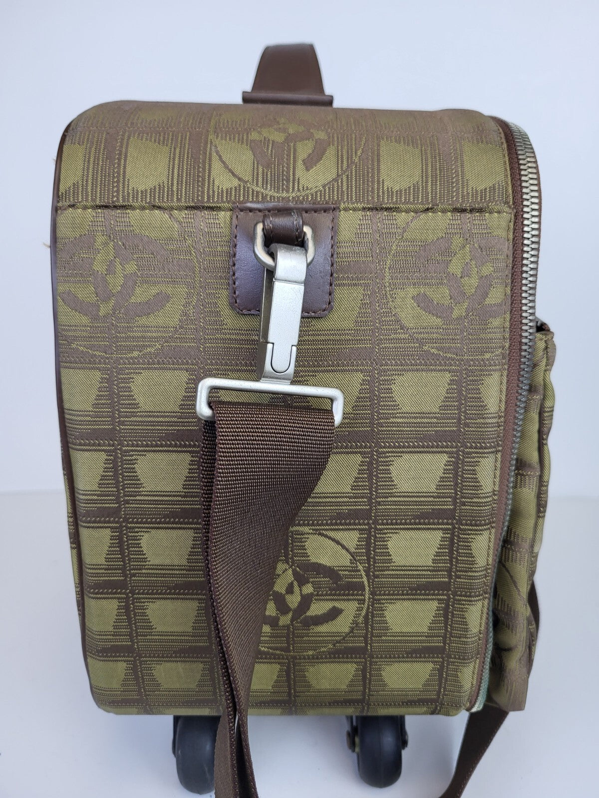 Chanel Vintage Classic Travel Carry On Bag Green