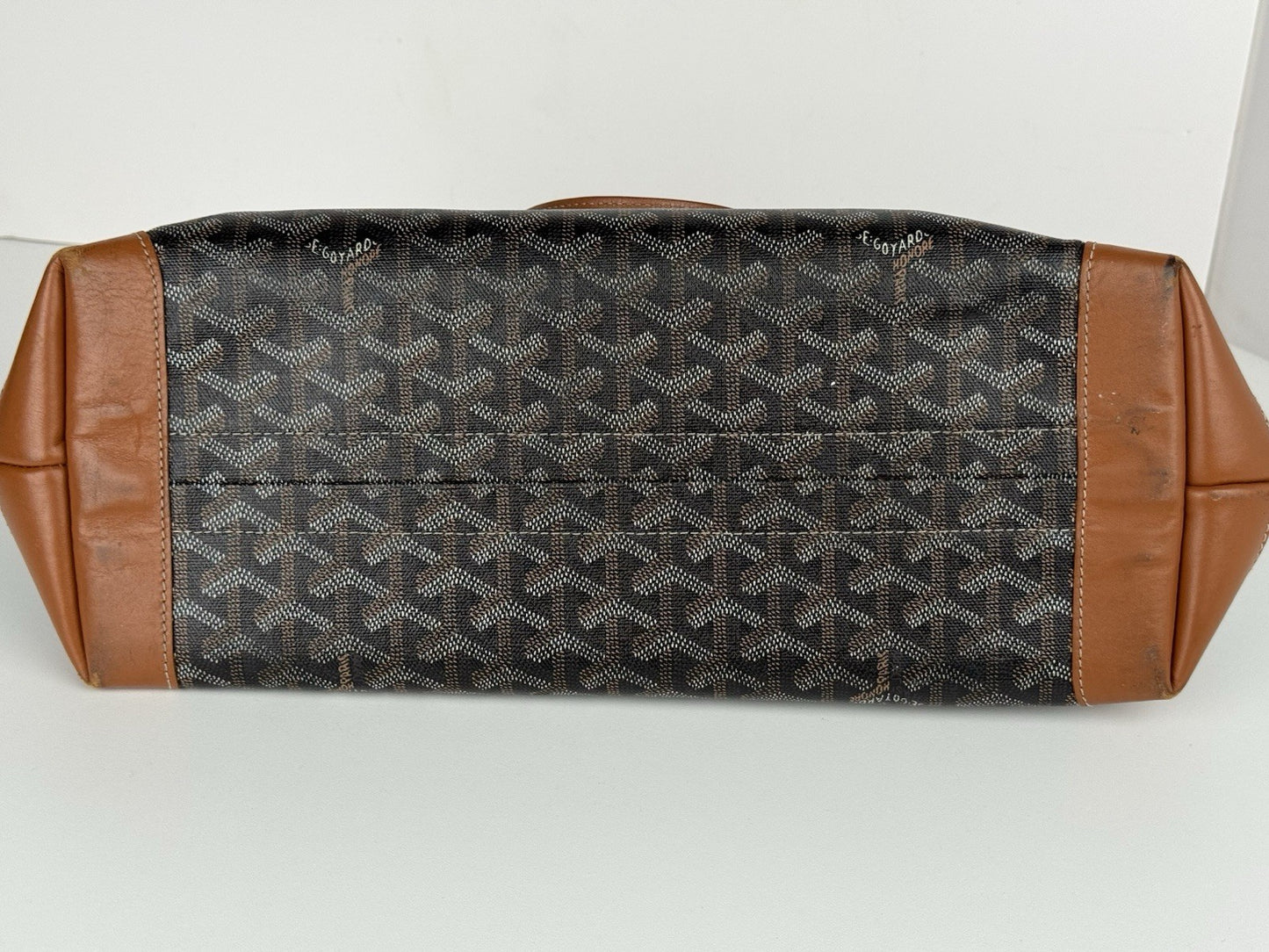 Goyard Bellechasse PM Women's Tote Bag Coated Black/Brown Canvas