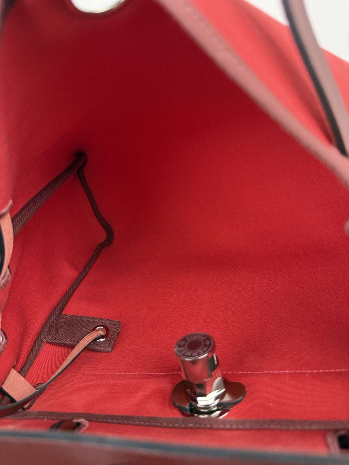 Hermes Toile & Vache Hunter Herbag Zip Retourne 31 (2019) Red Bag