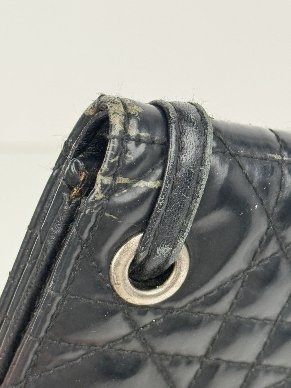 Dior Vintage Cannage Black Leather Clutch 