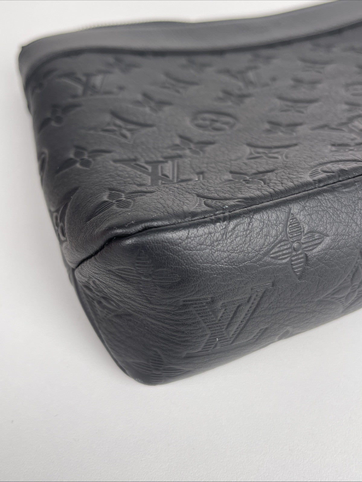 LOUIS VUITTON Bag Pochette Voyage Souple M82545 Black Monogram Pouch Microchip