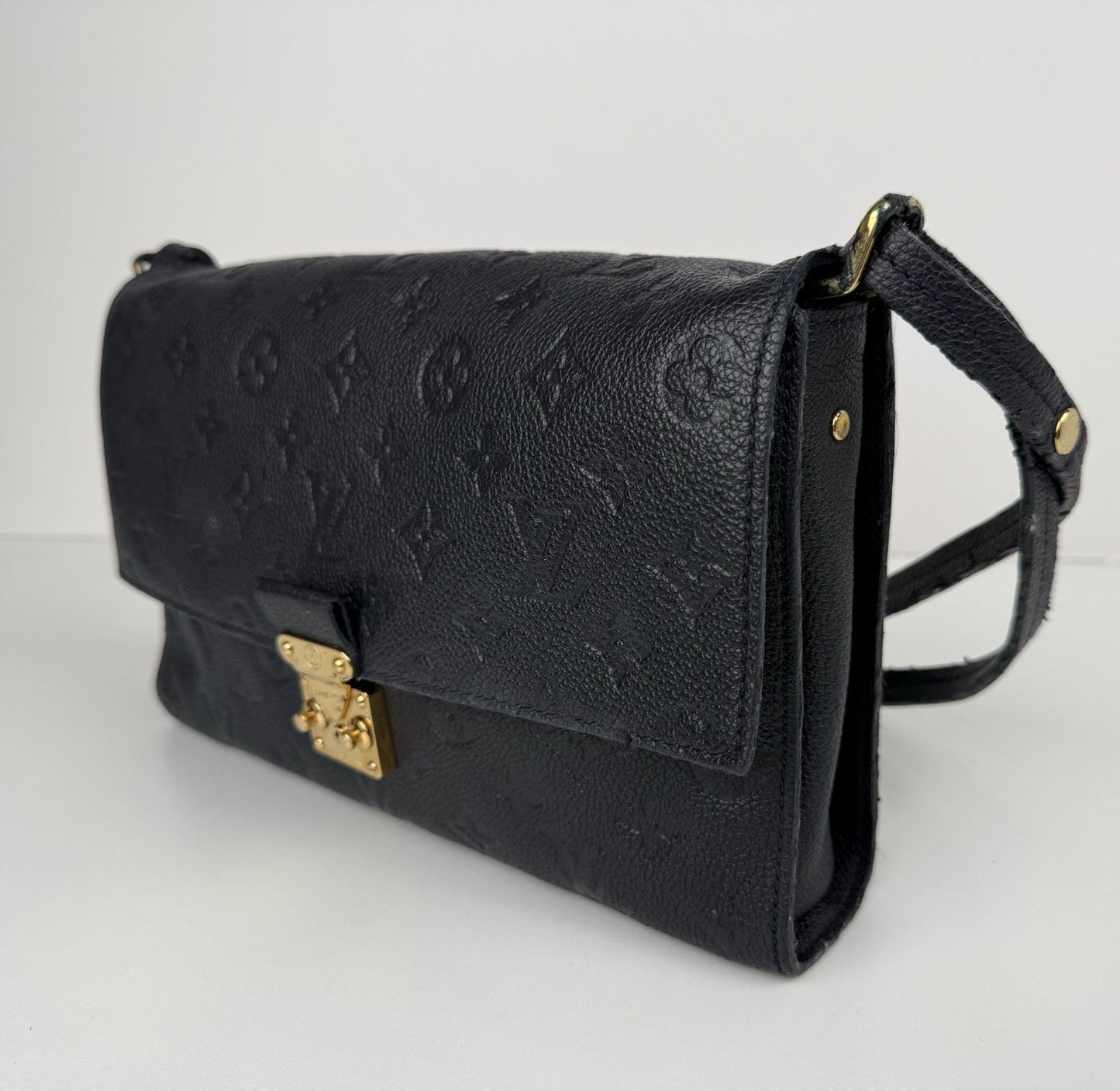 Louis Vuitton Empreinte Fascinante Blue Leather Shoulder Bag