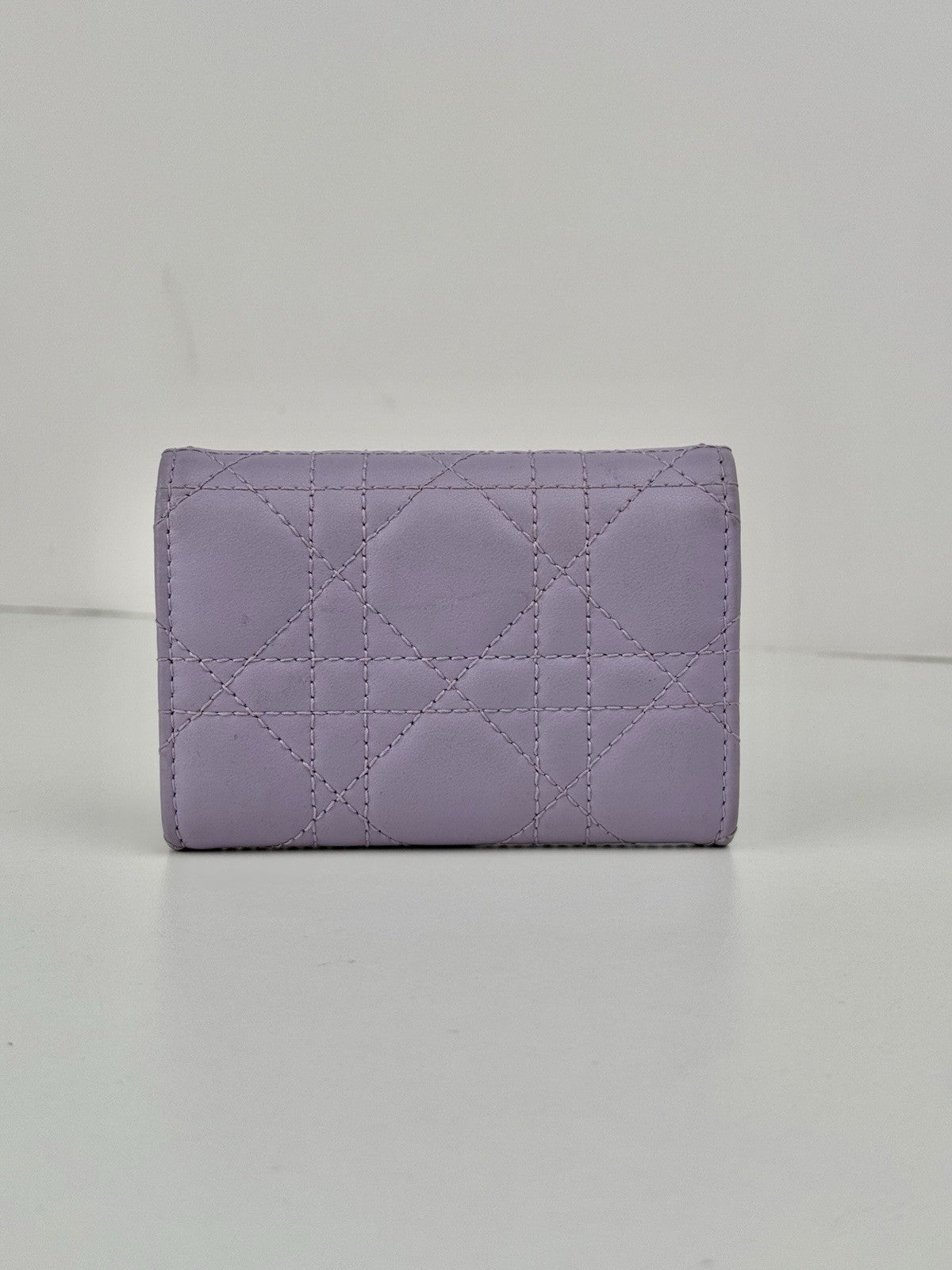 Dior Lambskin Cannage Miss Dior Glycine Wallet Purple