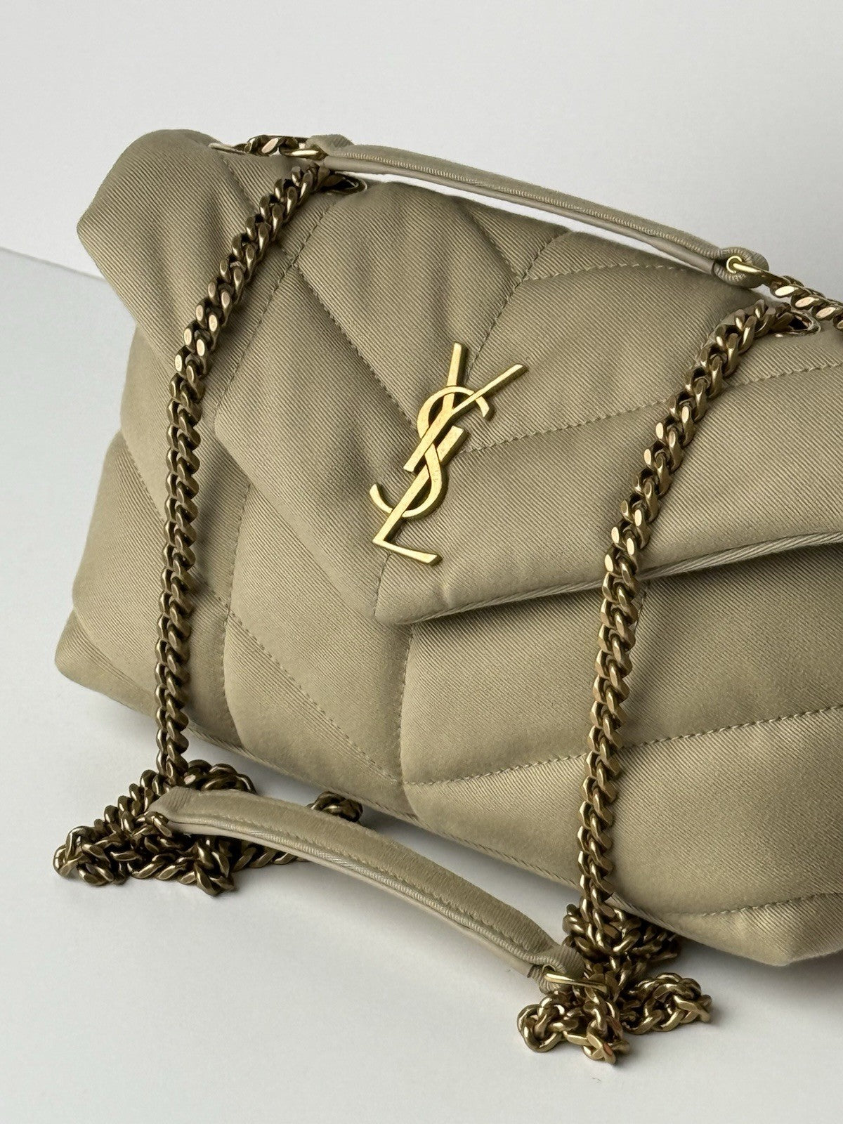 SAINT LAURENT  Puffer Toy Shoulder Bag Beige