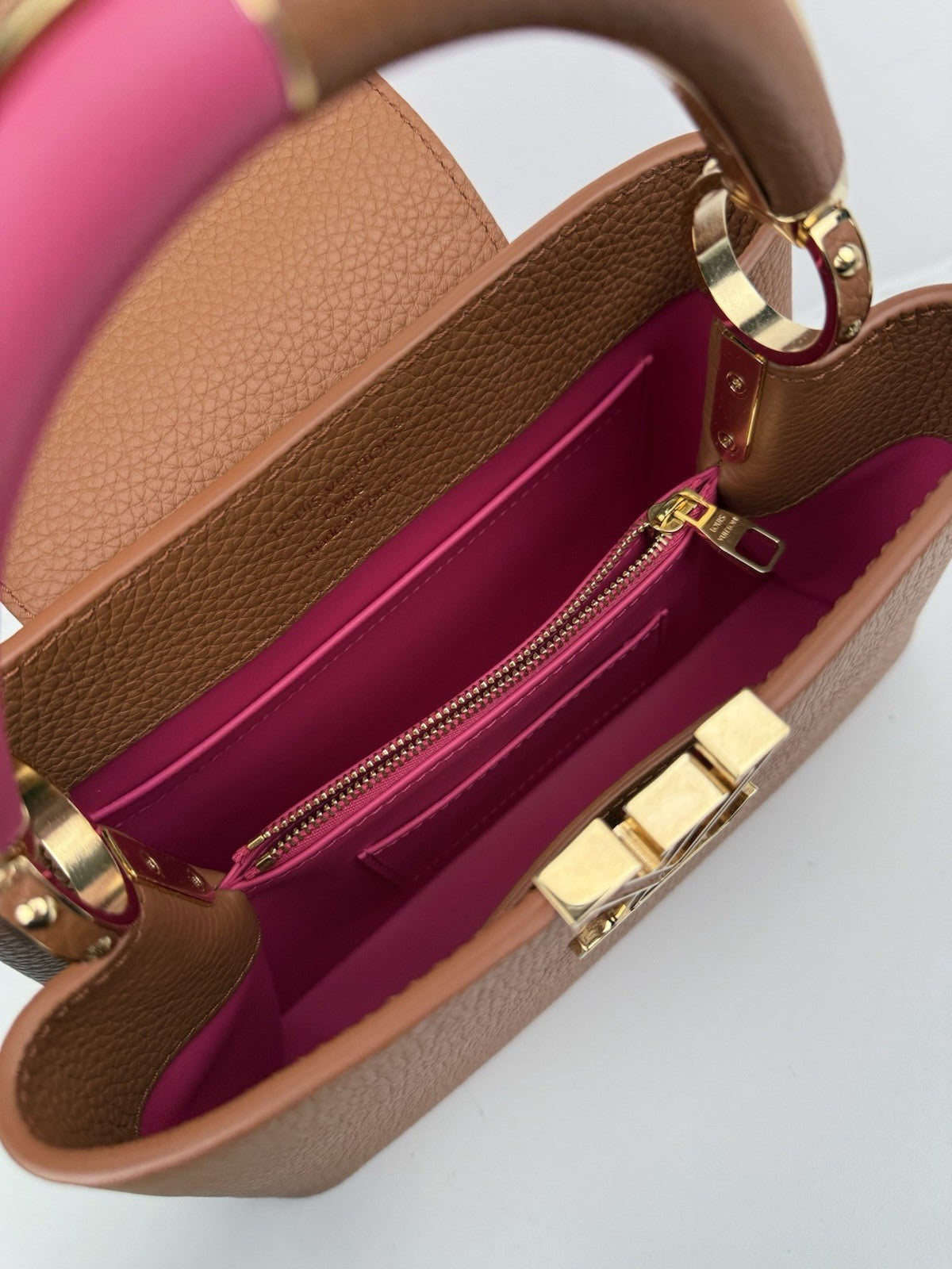 Louis Vuitton Capucines BB Brown Top Handle Bag