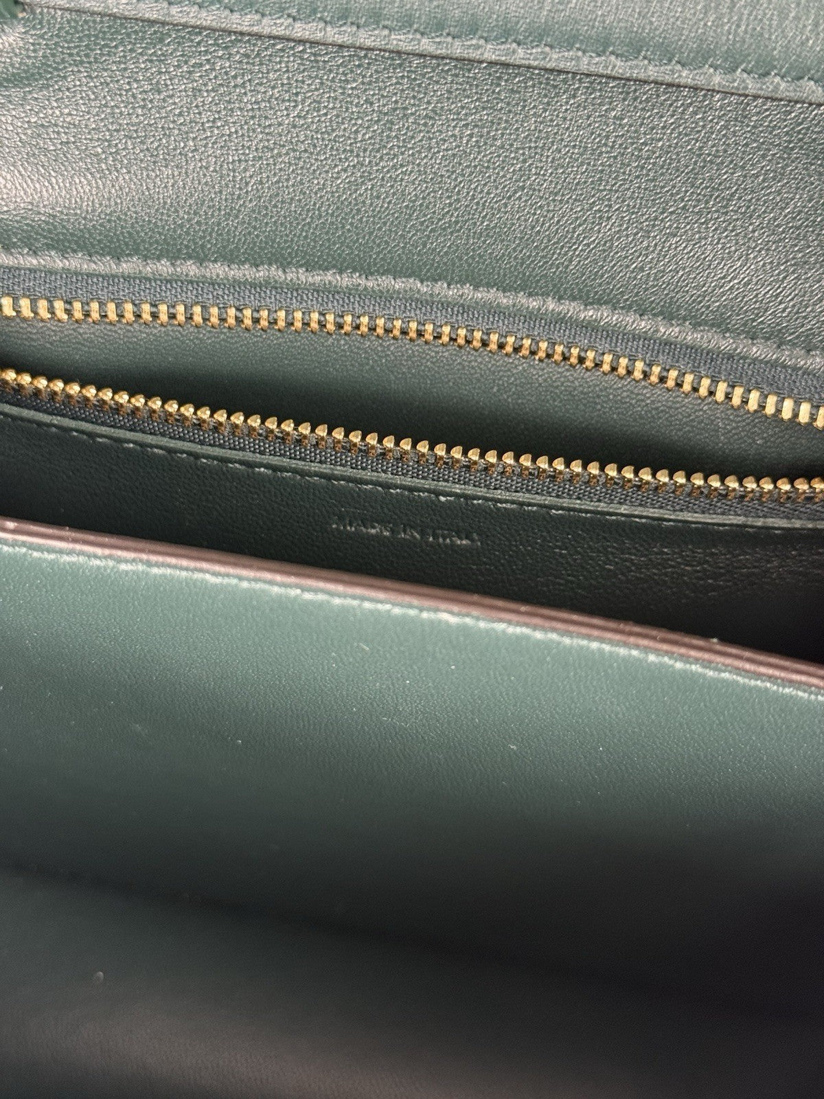 Celine Classic Box Shoulder Bag Medium Dark Green Leather
