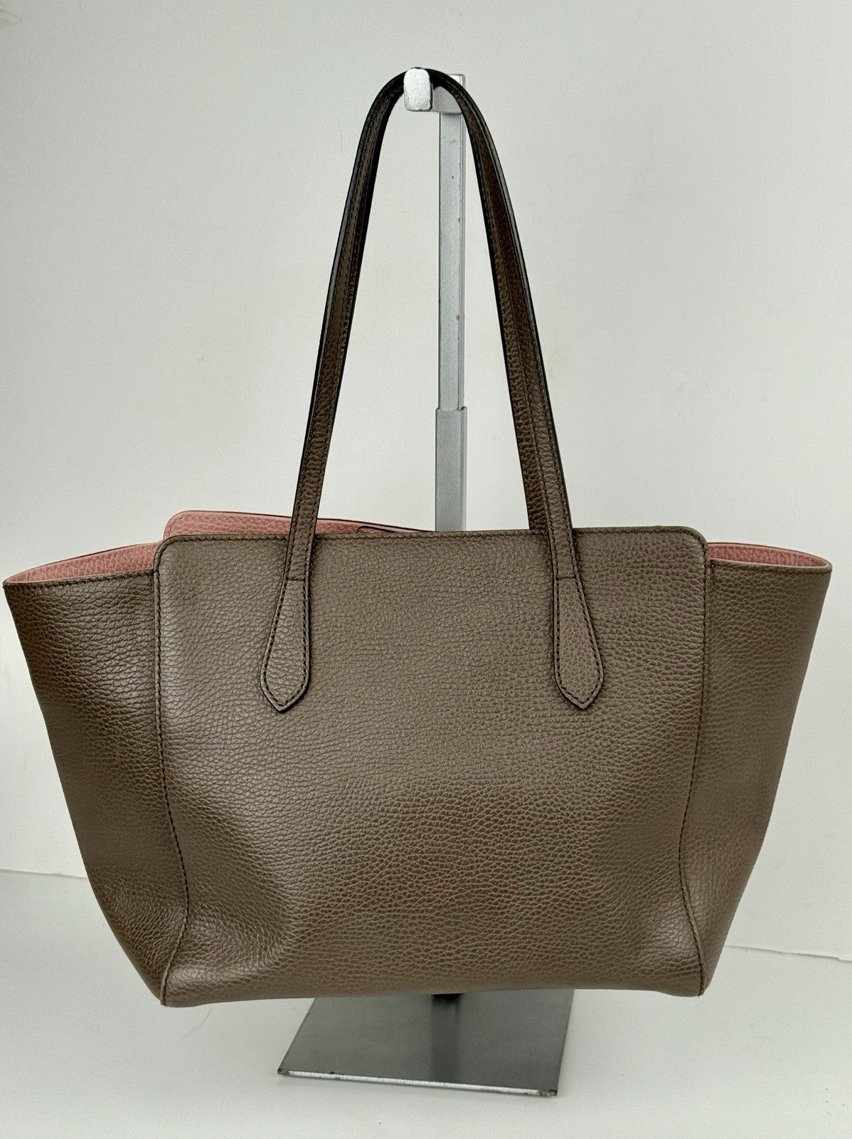 Gucci Brown Swing Leather Tote Bag