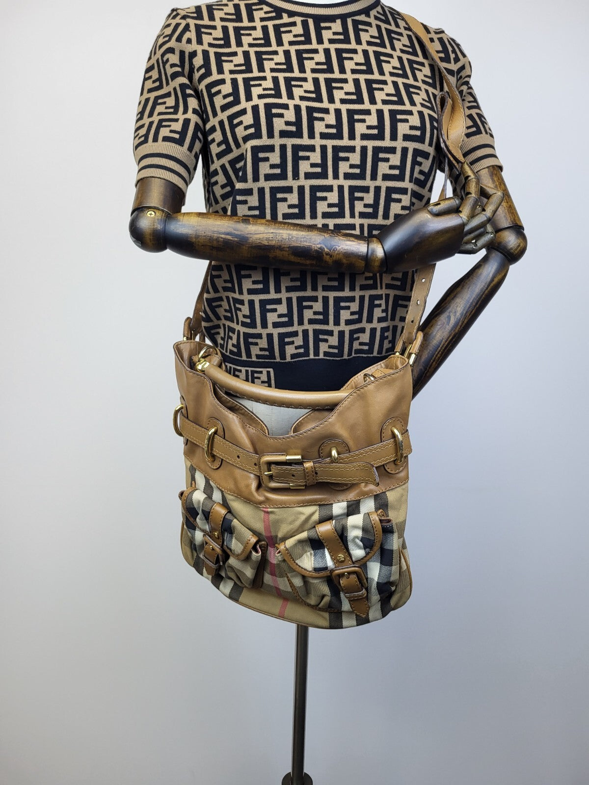 Burberry Bromley House Check Hobo Bag