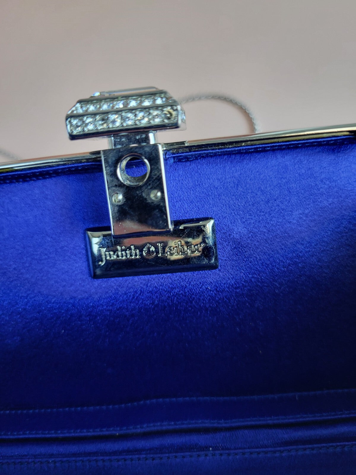 Judith Leiber Clutch Small Dark Navy Crystal/Metal For Women 