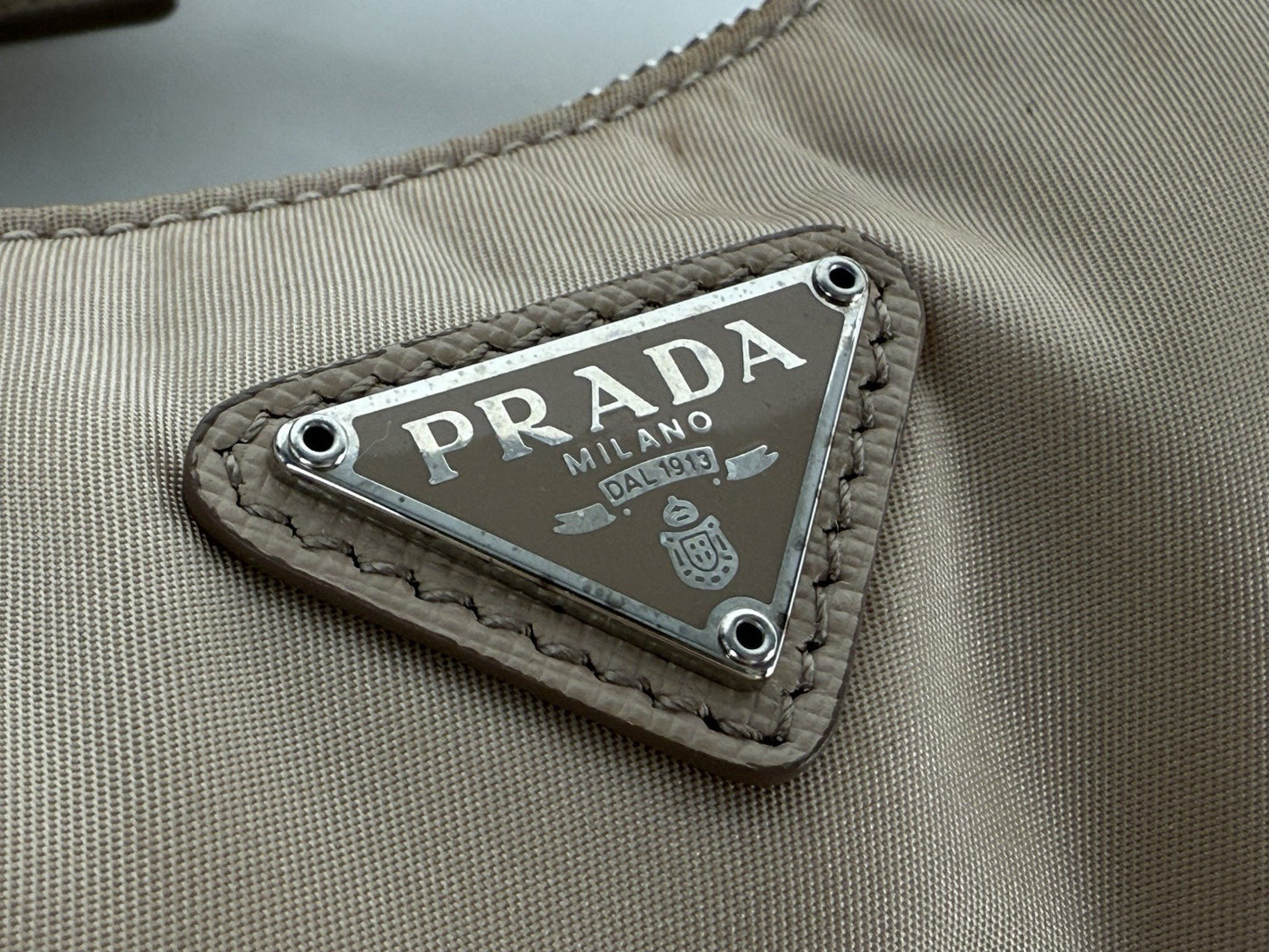 Prada Women's Re-Edition 2005 Nylon Bag in Sandy Brown