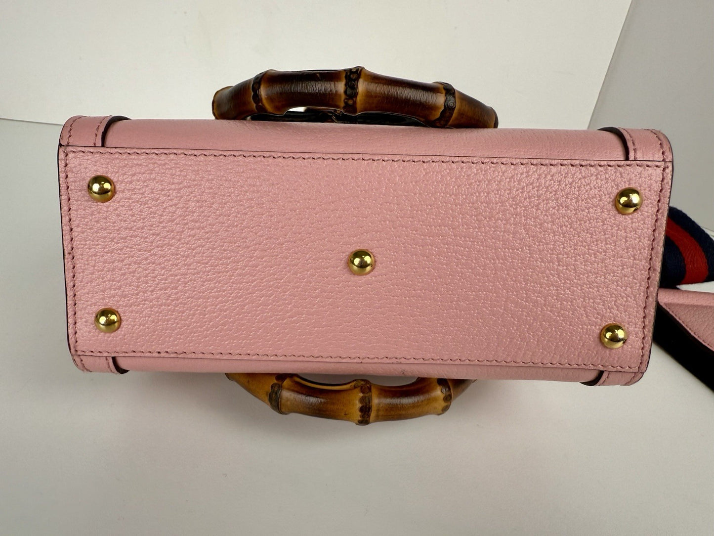 Gucci Bag Mini Diana Bamboo Handle Tote Pink Leather