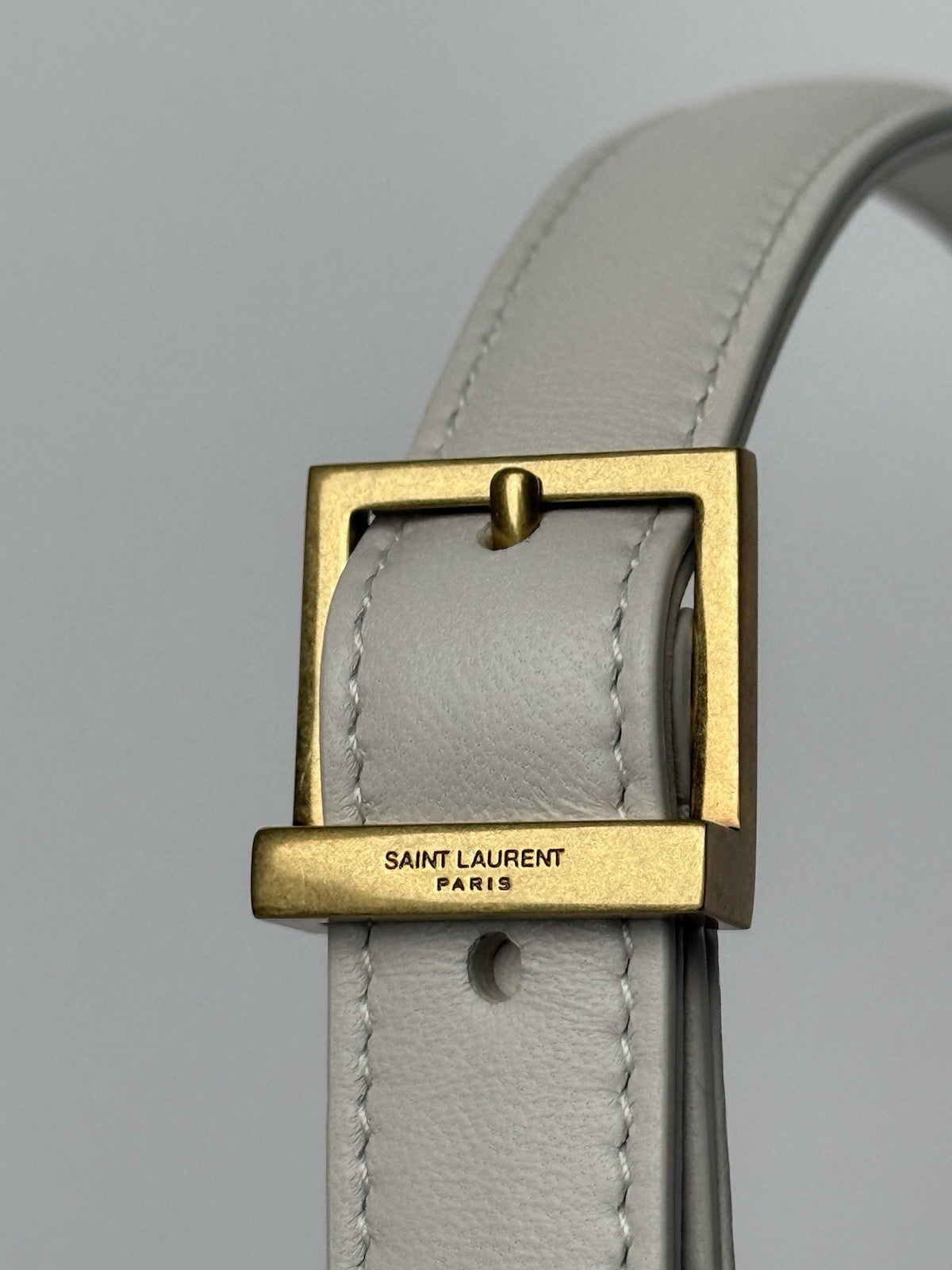 Saint Laurent Lambskin Quilted Le 57 Diamond Shoulder Bag Crema