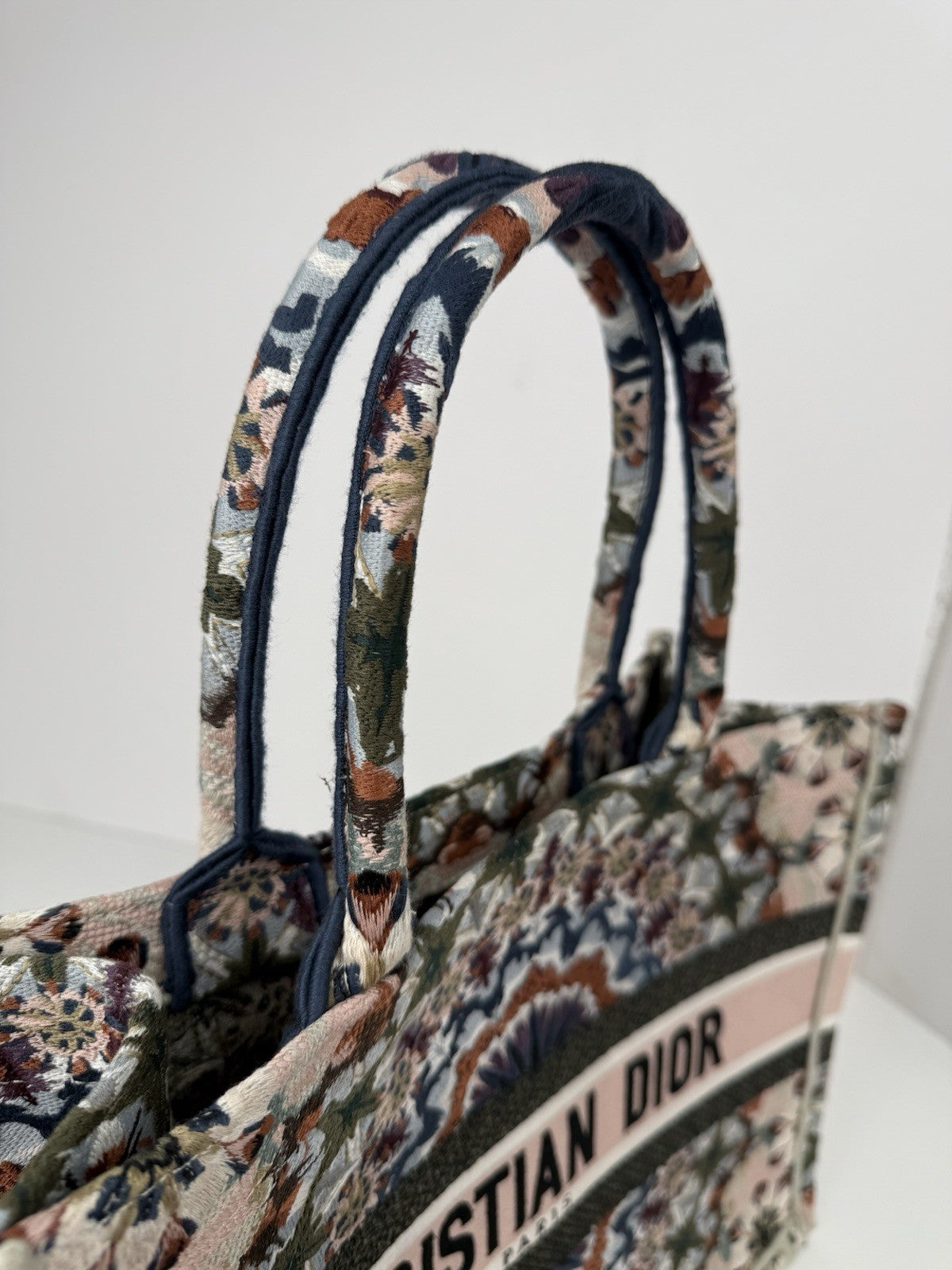 Dior White Flower Book Tote Bag