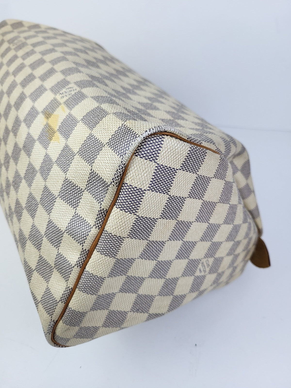 Louis Vuitton Speedy Bandouliere Damier Azur Duffle 35 Canvas Bag