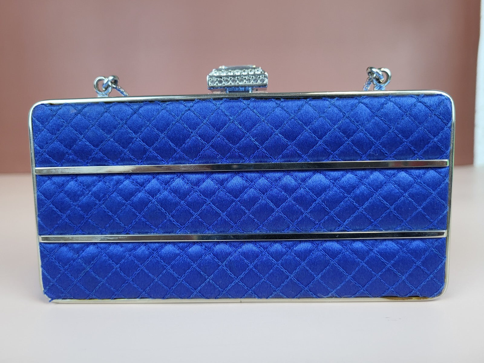 Judith Leiber Clutch Small Dark Navy Crystal/Metal For Women 