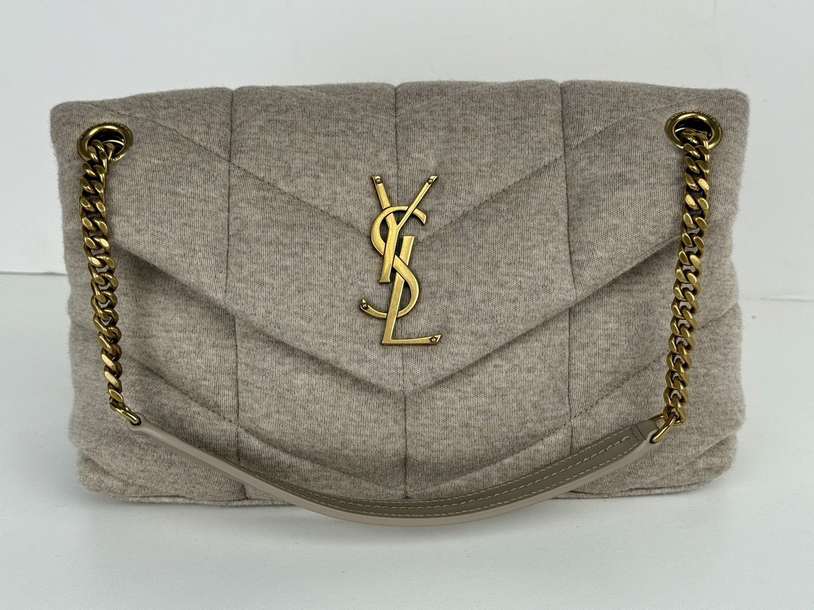 SAINT LAURENT  Puffer Wool Shoulder Bag