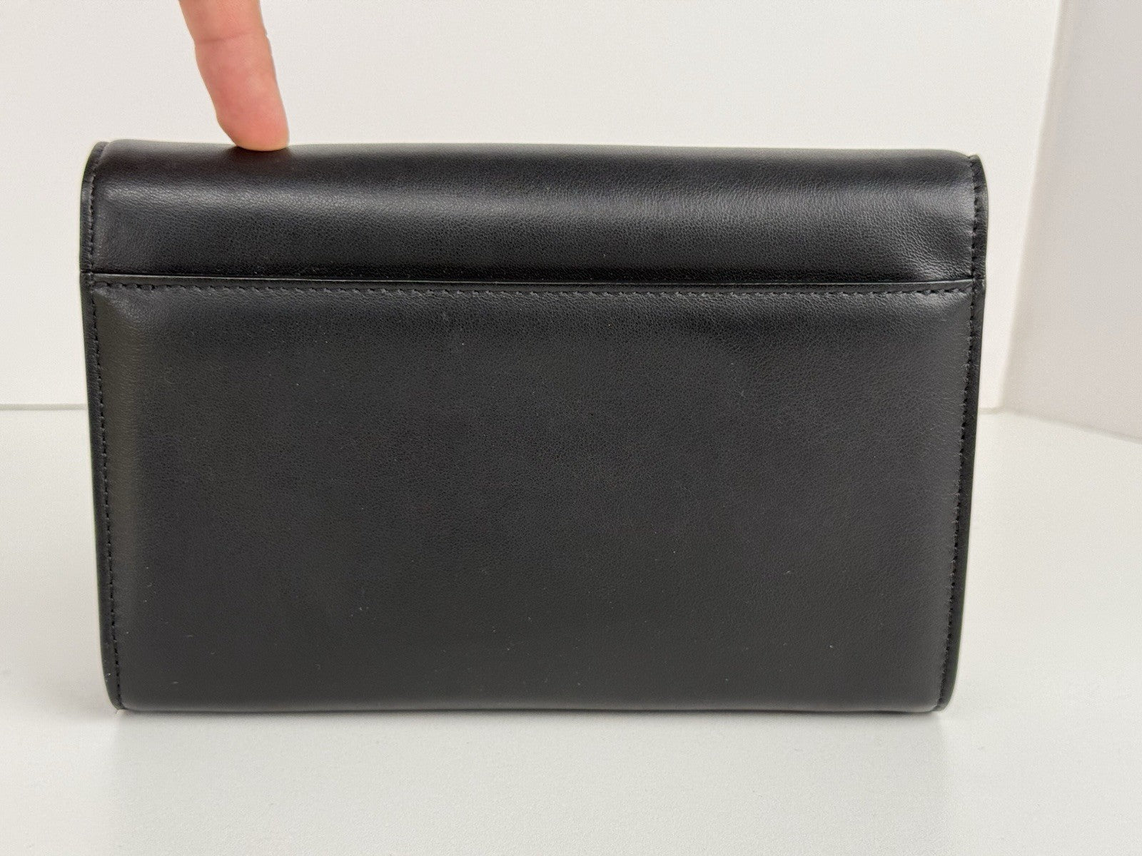 Jimmy Choo Chain Women's Evening Shoulder Bag in Black Leather
