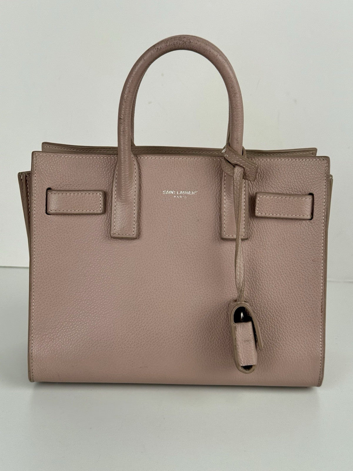 SAINT LAURENT  Calfskin Leather Sac De Jour Rose