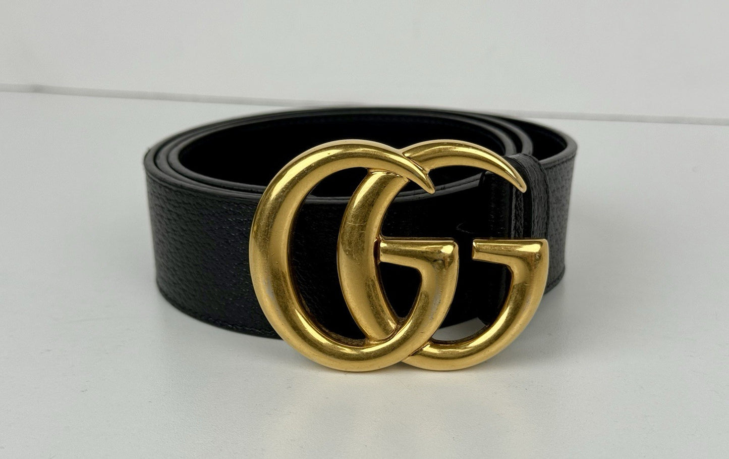 Gucci Marmont Black Leather Men’s Belt 95/38