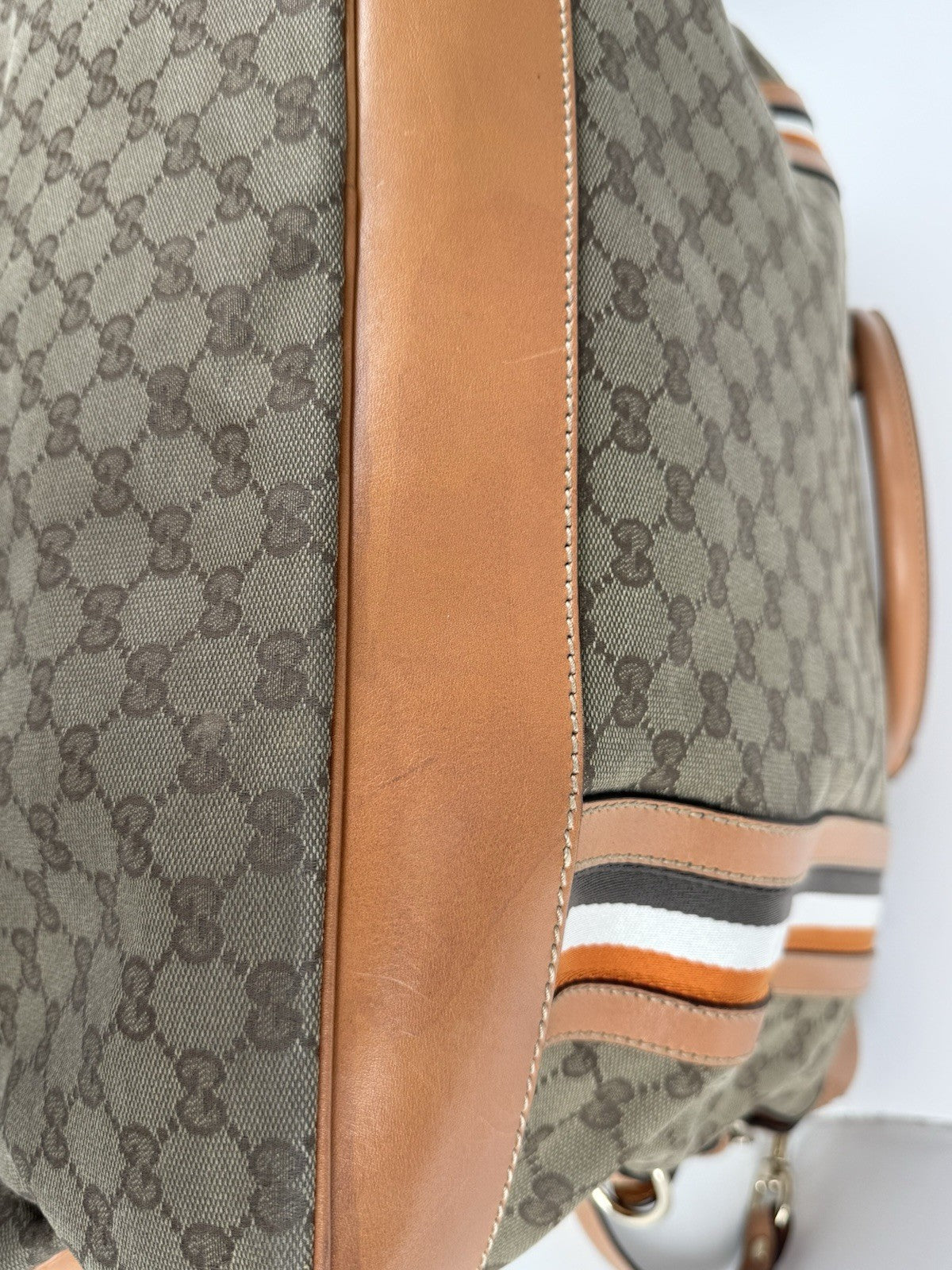 Gucci Canvas Messenger Luggage Bag Large