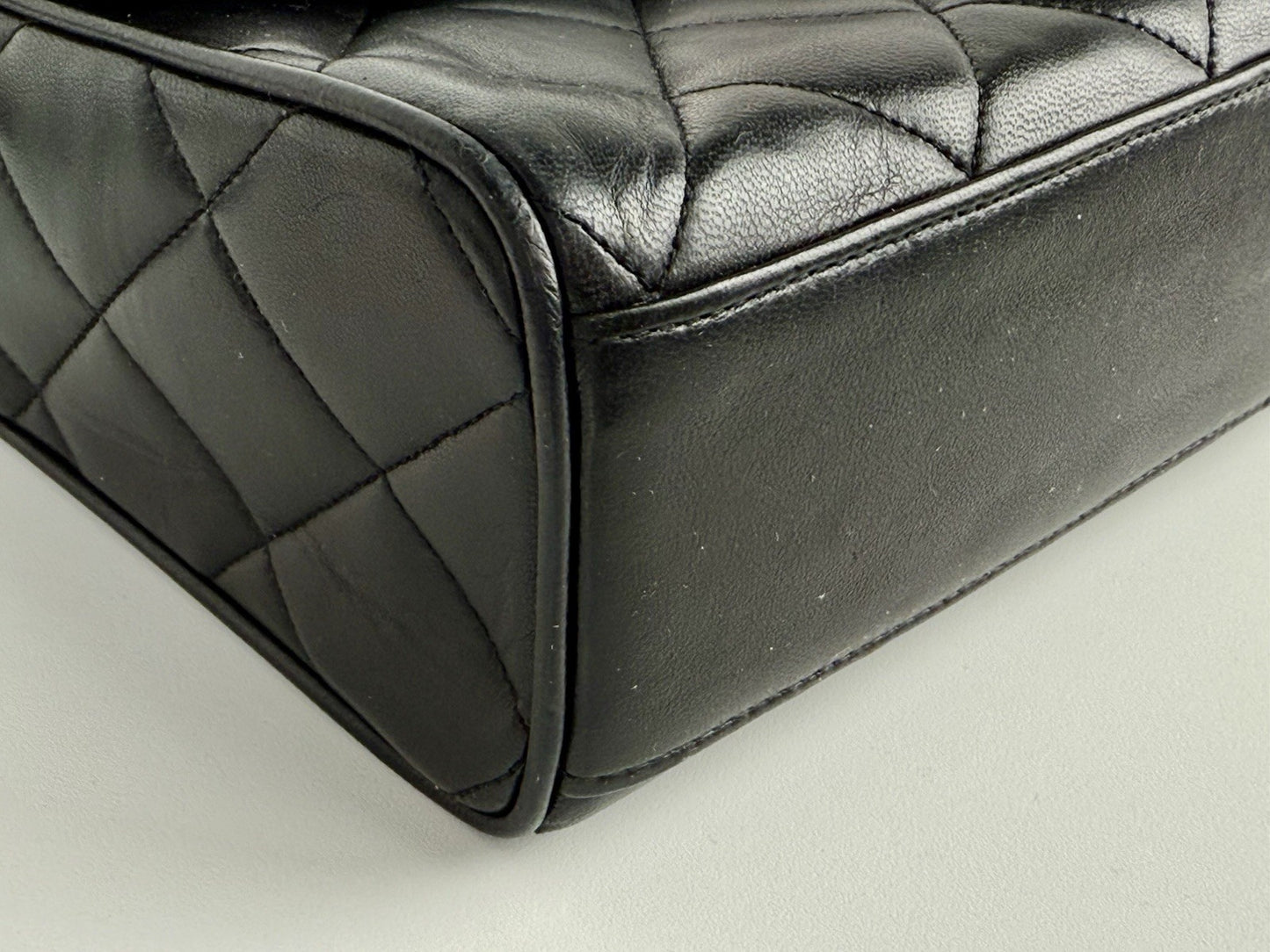 Chanel Quilted Covered CC Black Lambskin Single Flap Shoulder Bag