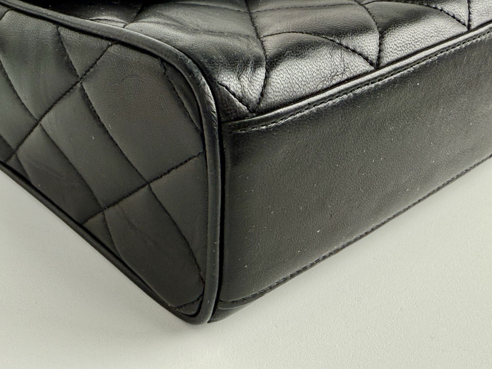 Chanel Quilted Covered CC Black Lambskin Single Flap Shoulder Bag