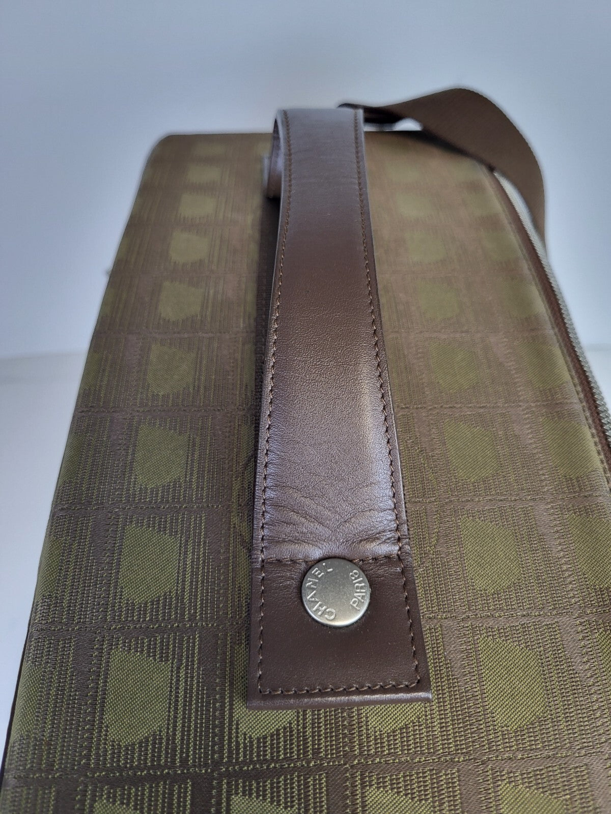 Chanel Vintage Classic Travel Carry On Bag Green