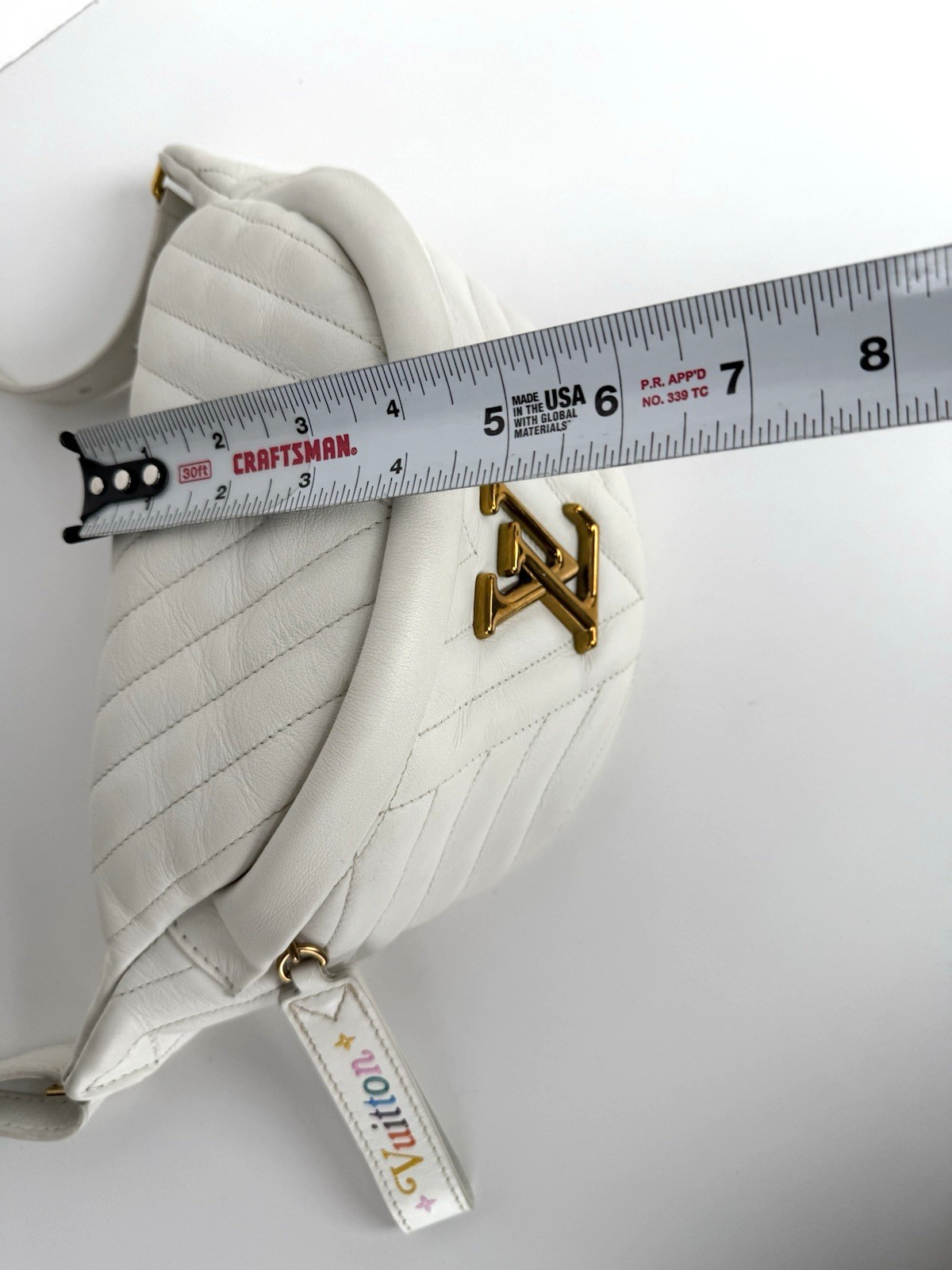 Louis Vuitton Calfskin Leather New Wave Bumbag Belt Bag for Women in White