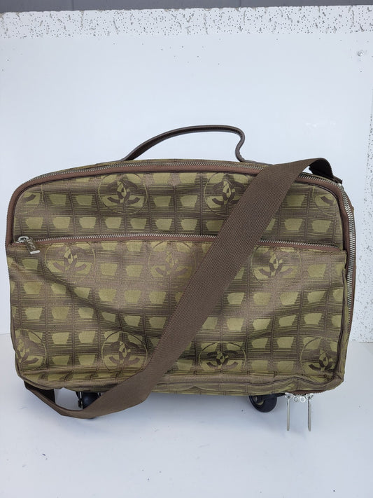 Chanel Vintage Classic Travel Carry On Bag Green