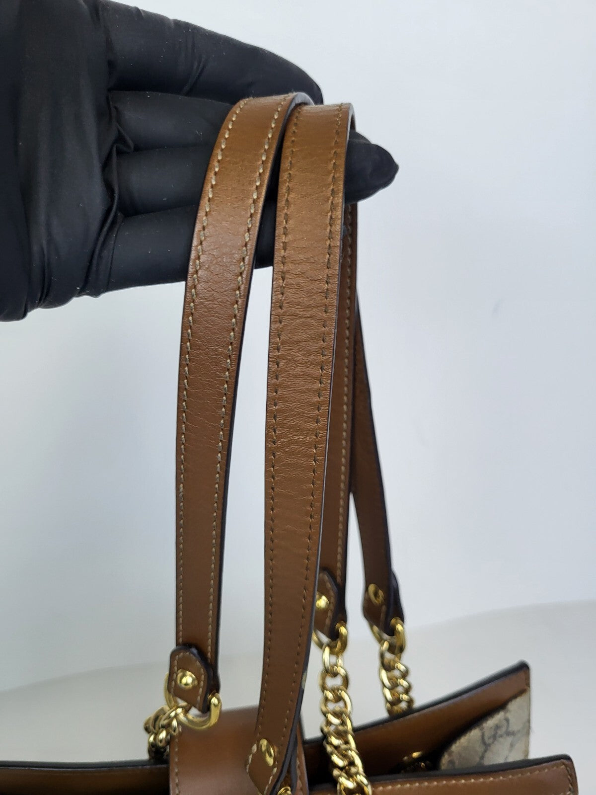 Gucci Padlock Shoulder Bag Small Brown Canvas Shoulder Bag 