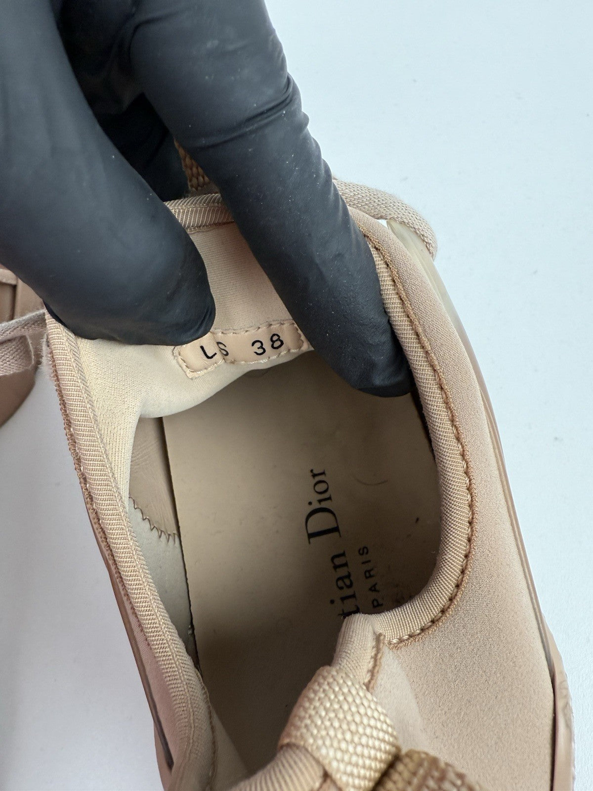 Dior Neoprene Chunky Sneakers Size 38 For Women 