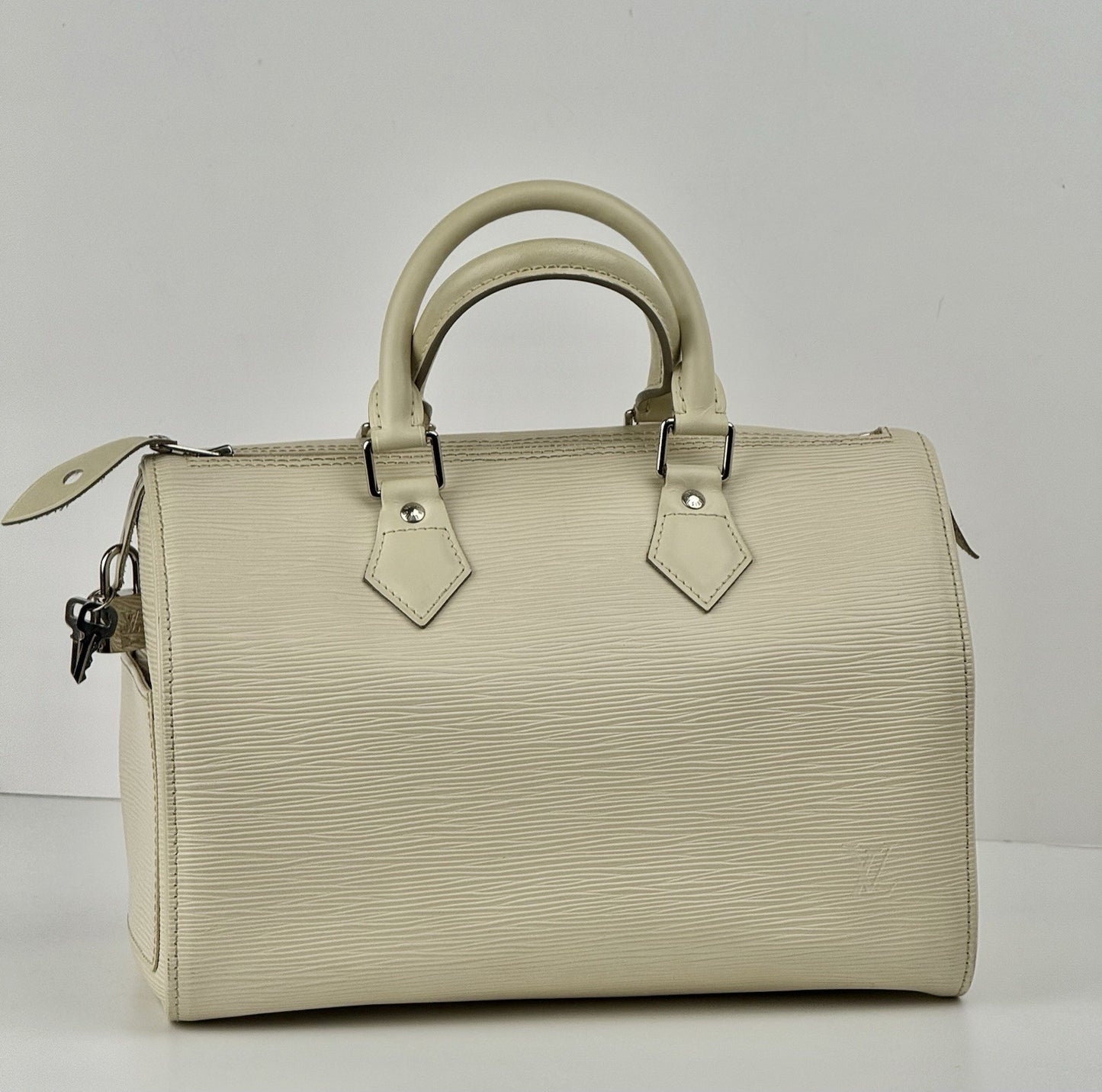Louis Vuitton Handbag Rare Ivory EPI Speedy 25  Bag