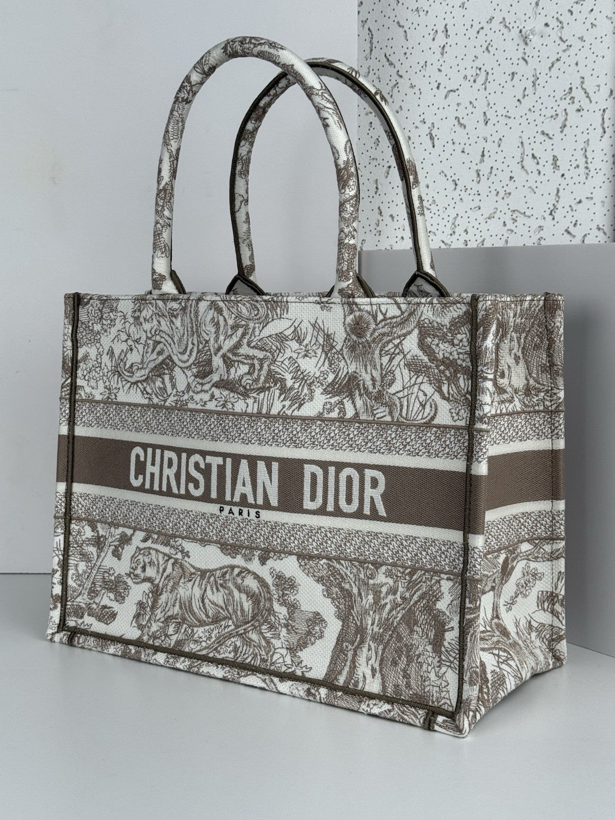 Dior Book Toile De Jouy Tote Small White/Beige Canvas