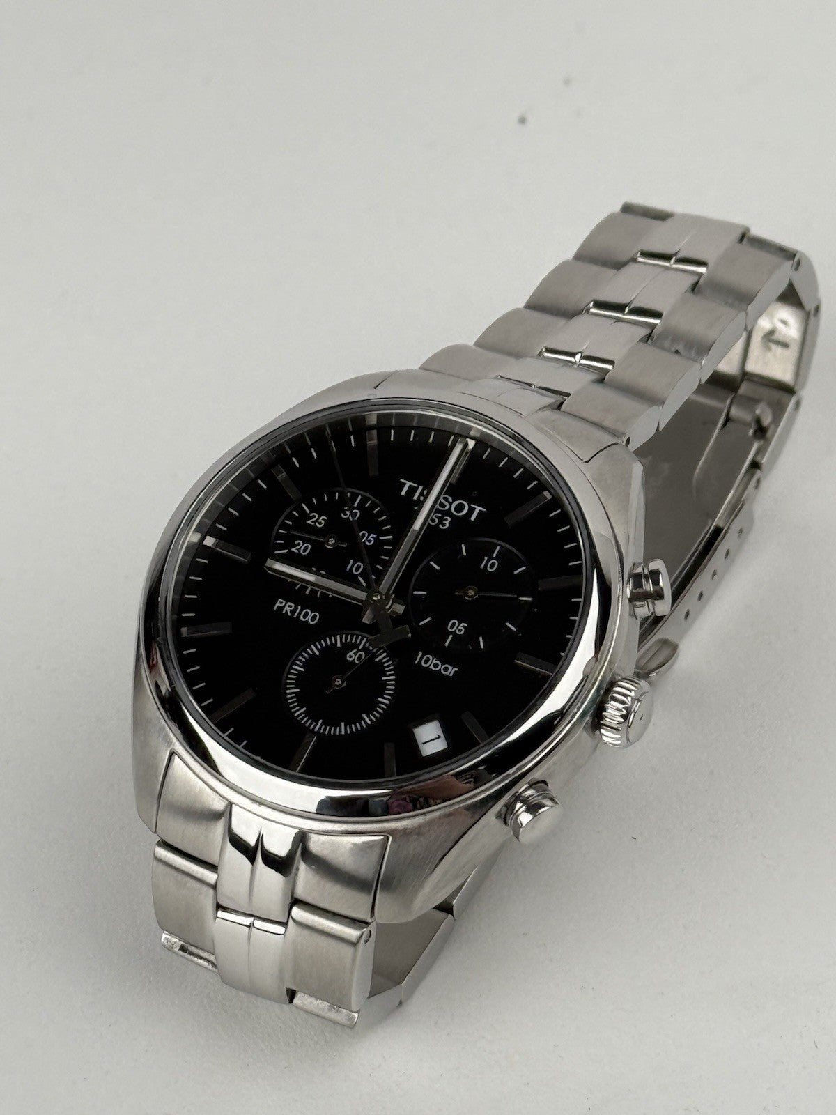 Tissot Men’s PR 100 Black Dial Stainless Steel 40mm Watch T101417A Swiss Made