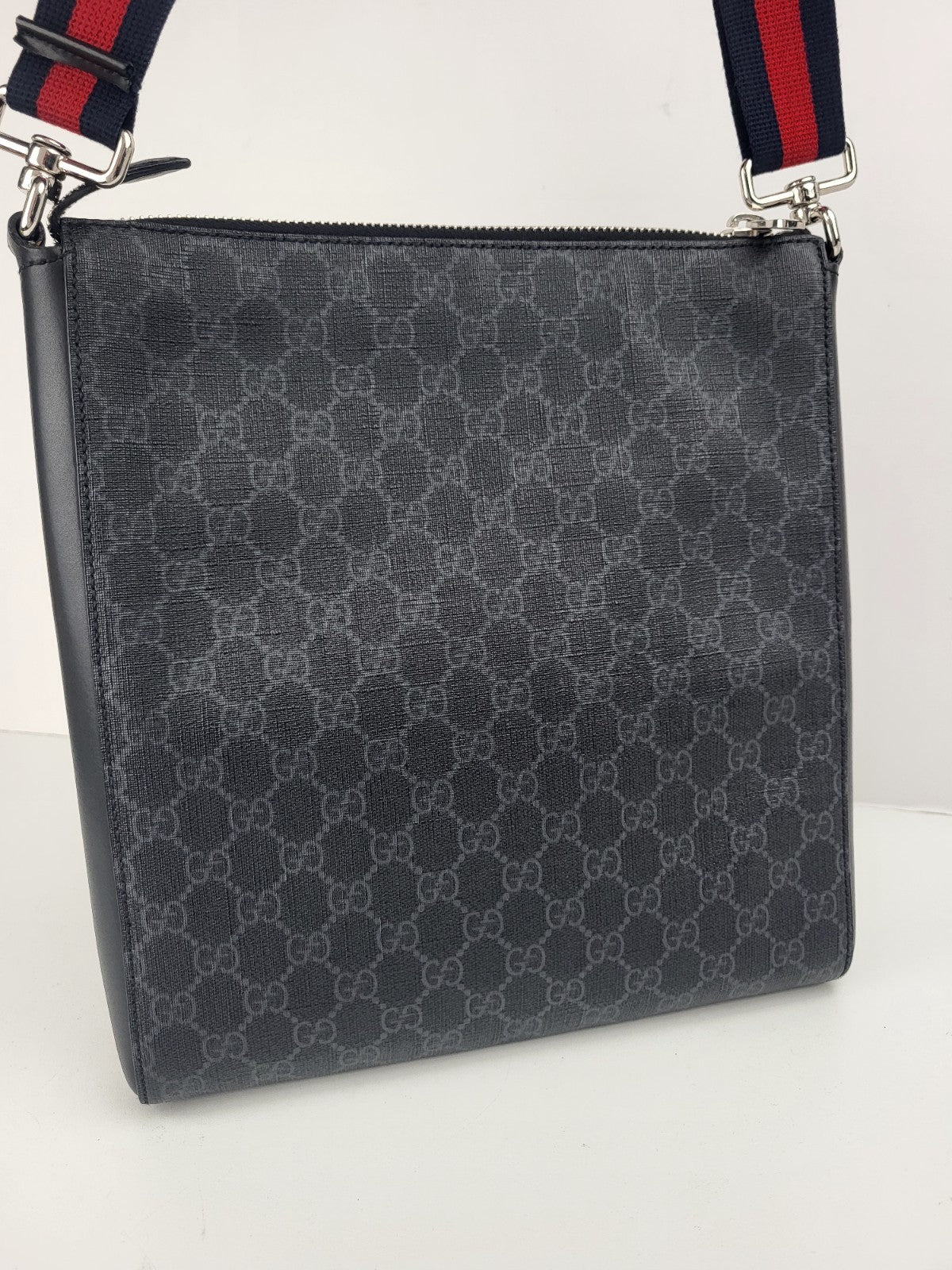 Gucci Messenger Bag Gray Canvas