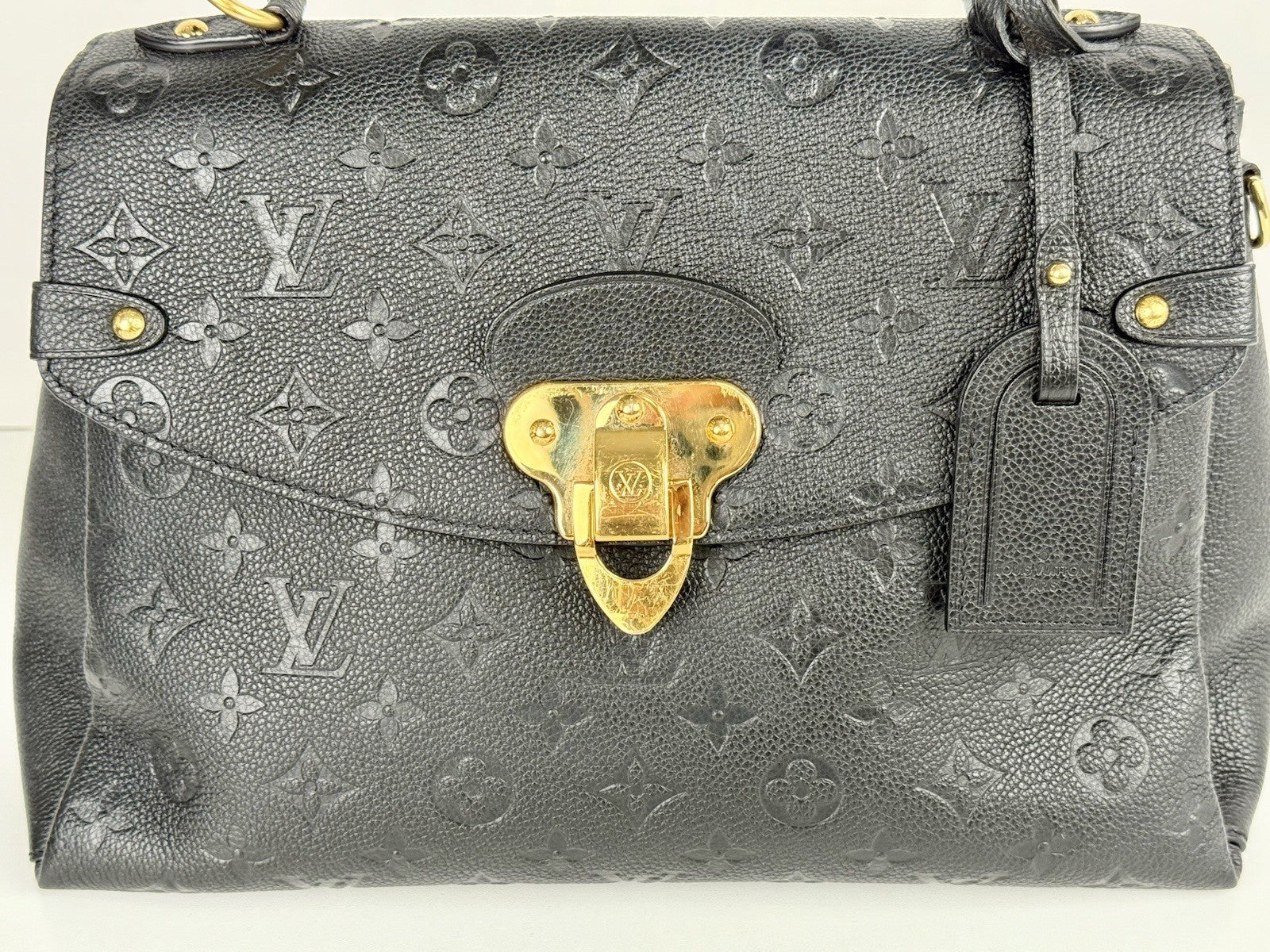 Louis Vuitton Black Monogram Empreinte Leather Georges BB Bag