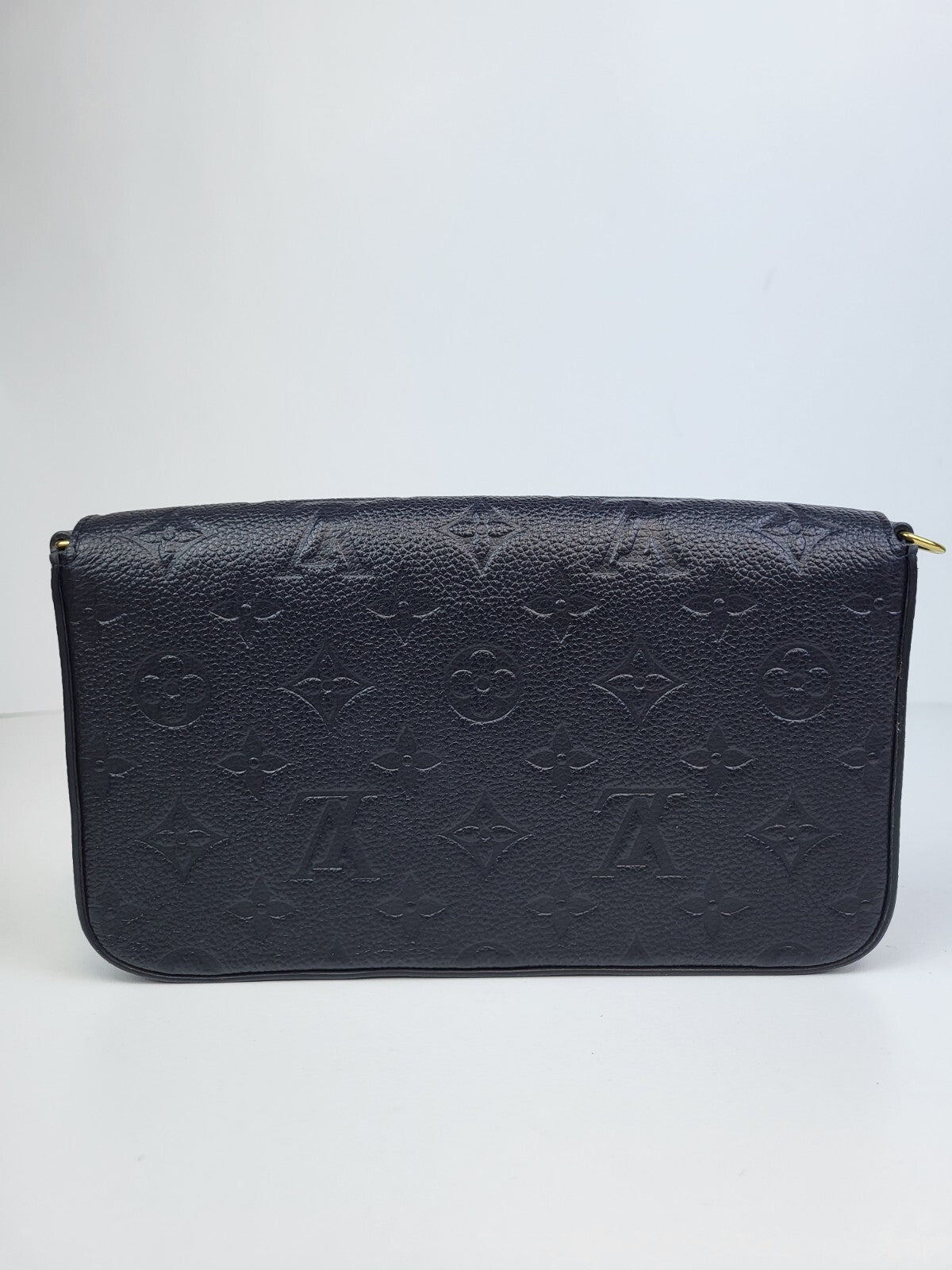 Louis Vuitton Felicie Pochette Monogram Black Leather Bag