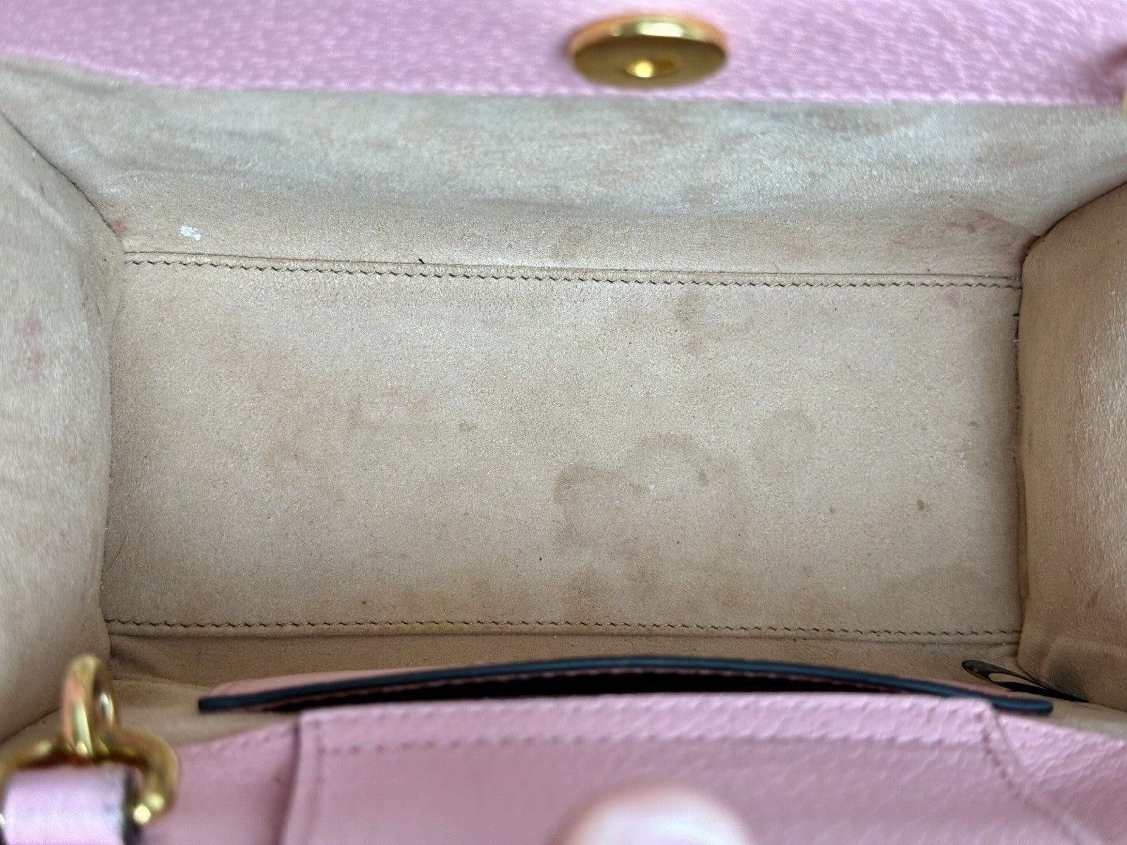 Gucci Bag Mini Diana Bamboo Handle Tote Pink Leather