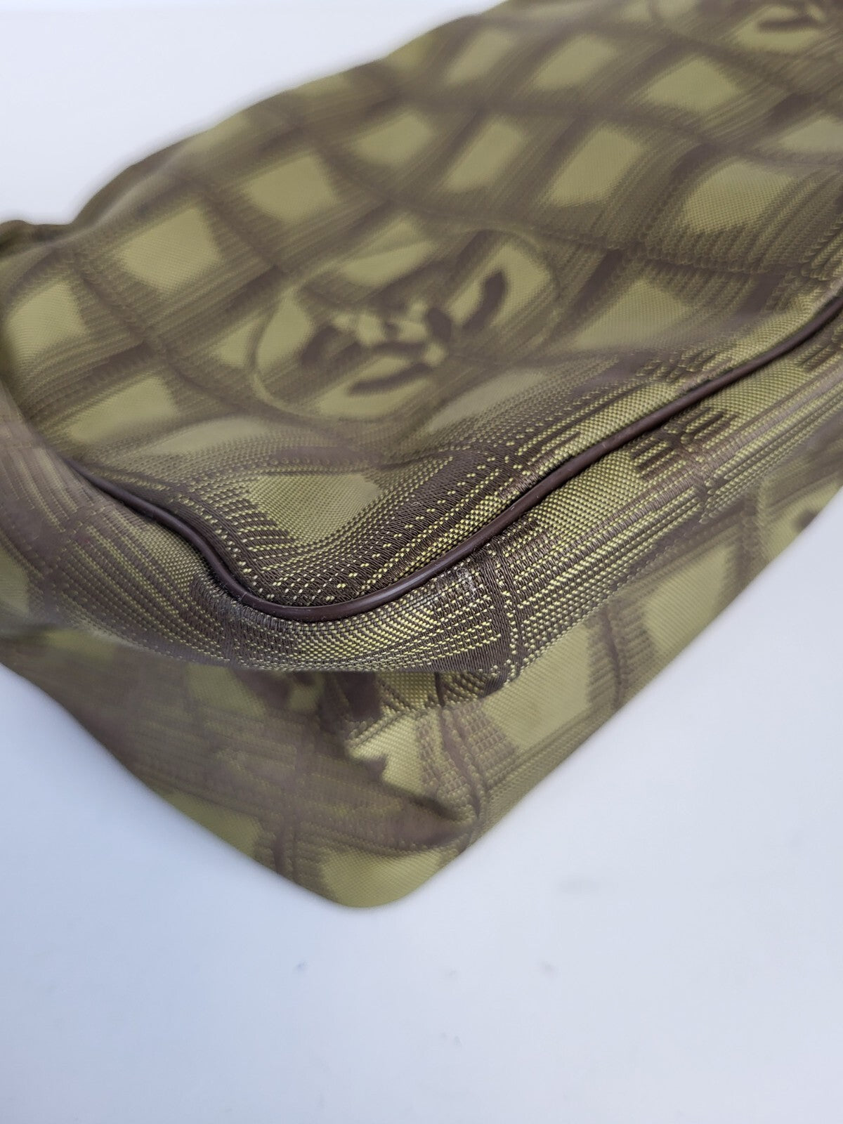 Chanel Vintage Cosmetic Travel Bag Green
