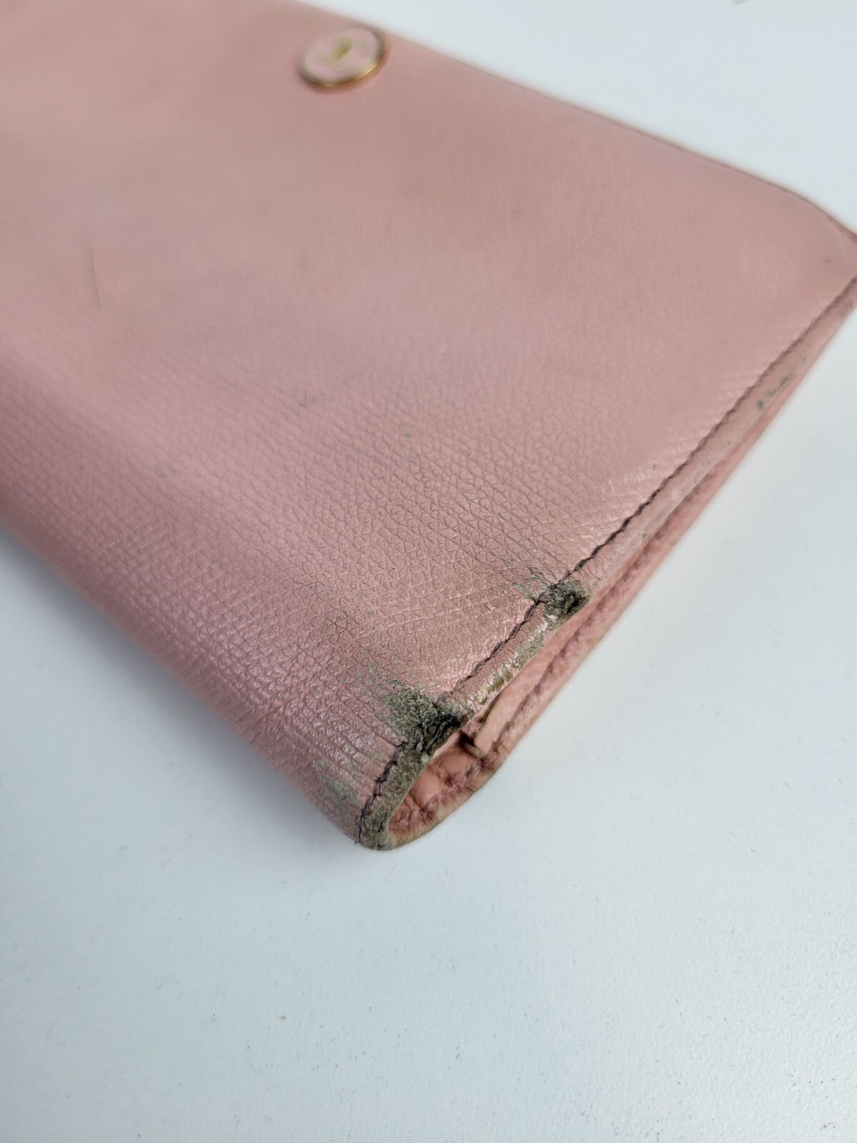 Chanel Vintage Pink Leather Continental Wallet