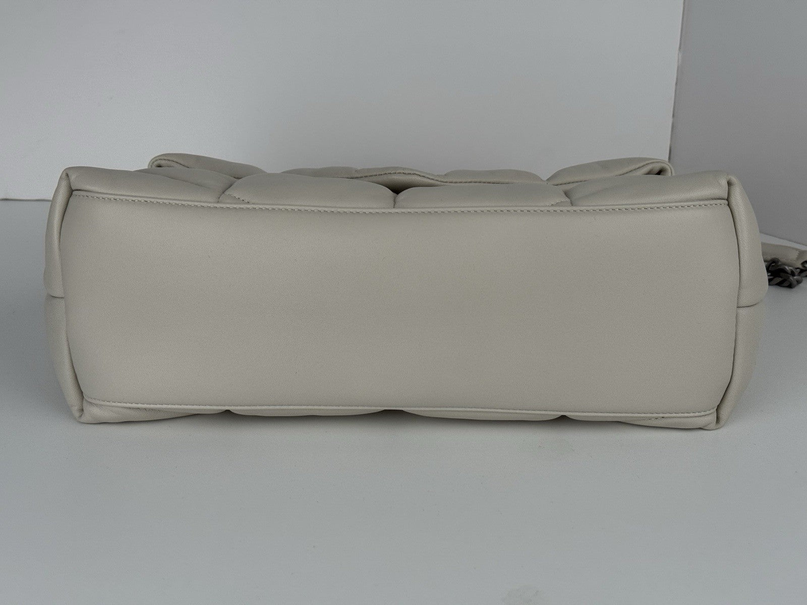 Saint Laurent LouLou Puffer Medium Shoulder Bag in White