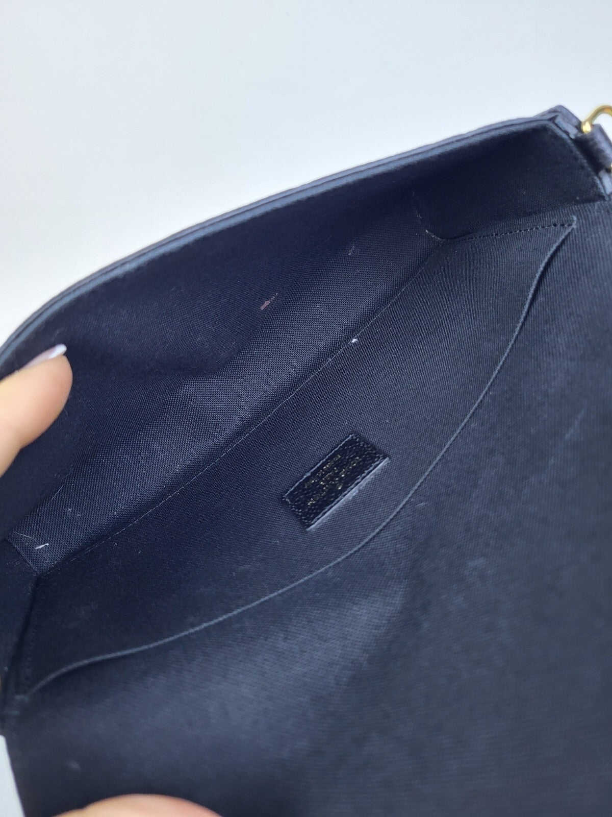 Louis Vuitton Felicie Pochette Monogram Black Leather Bag