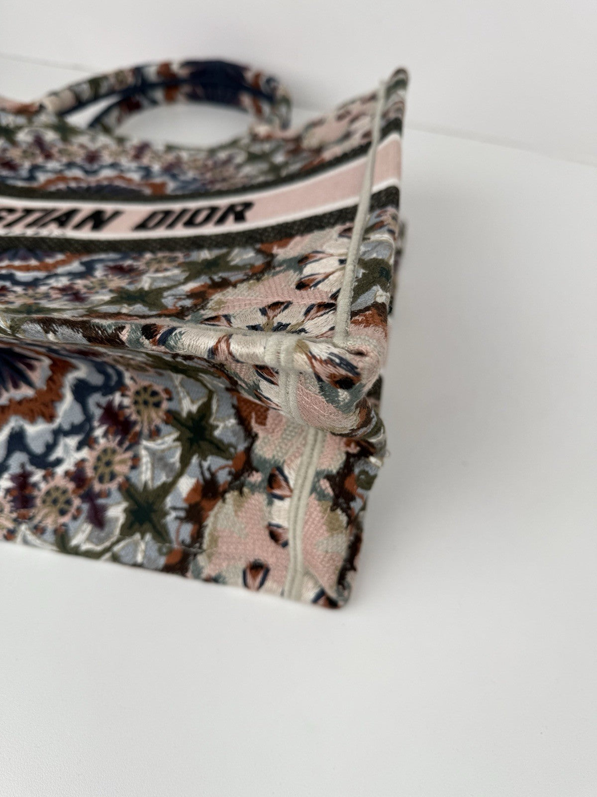 Dior White Flower Book Tote Bag