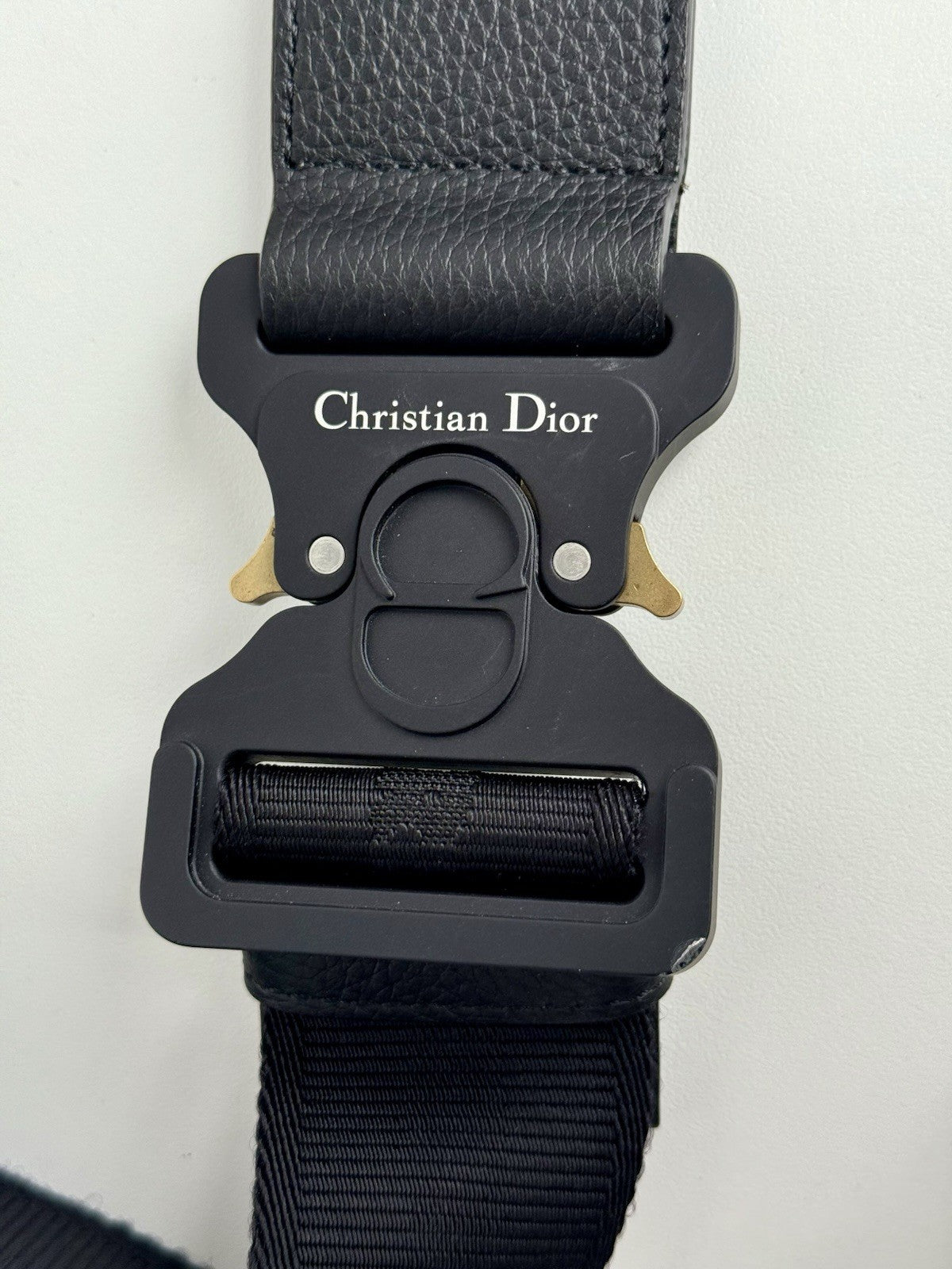 DIOR JACQUARD OBLIQUE SADDLE BAG MENS CHRISTIAN DIOR BLACK