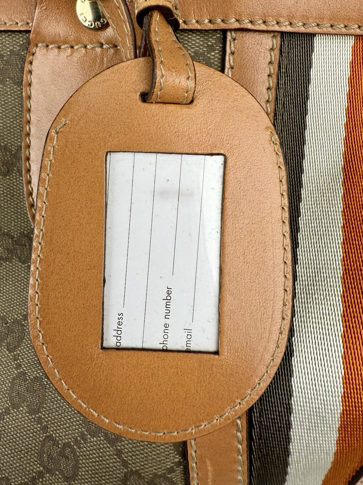 Gucci Canvas Messenger Luggage Bag Large