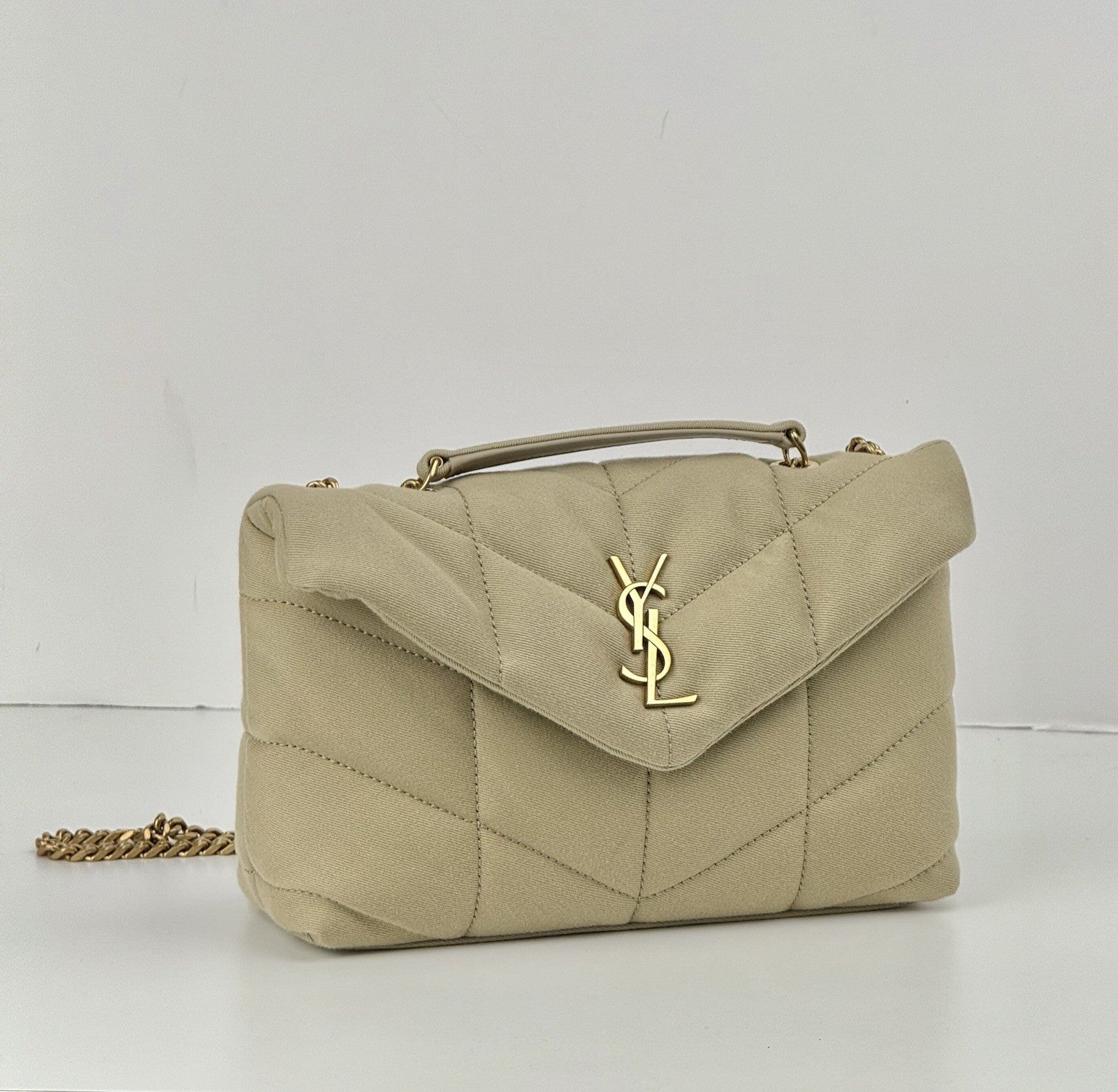 Saint Laurent Puffer Toy quilted Canvas Shoulder Bag